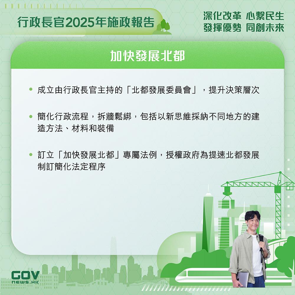 施政報告2025懶人包|加快發展北部 (添馬台Facebook)