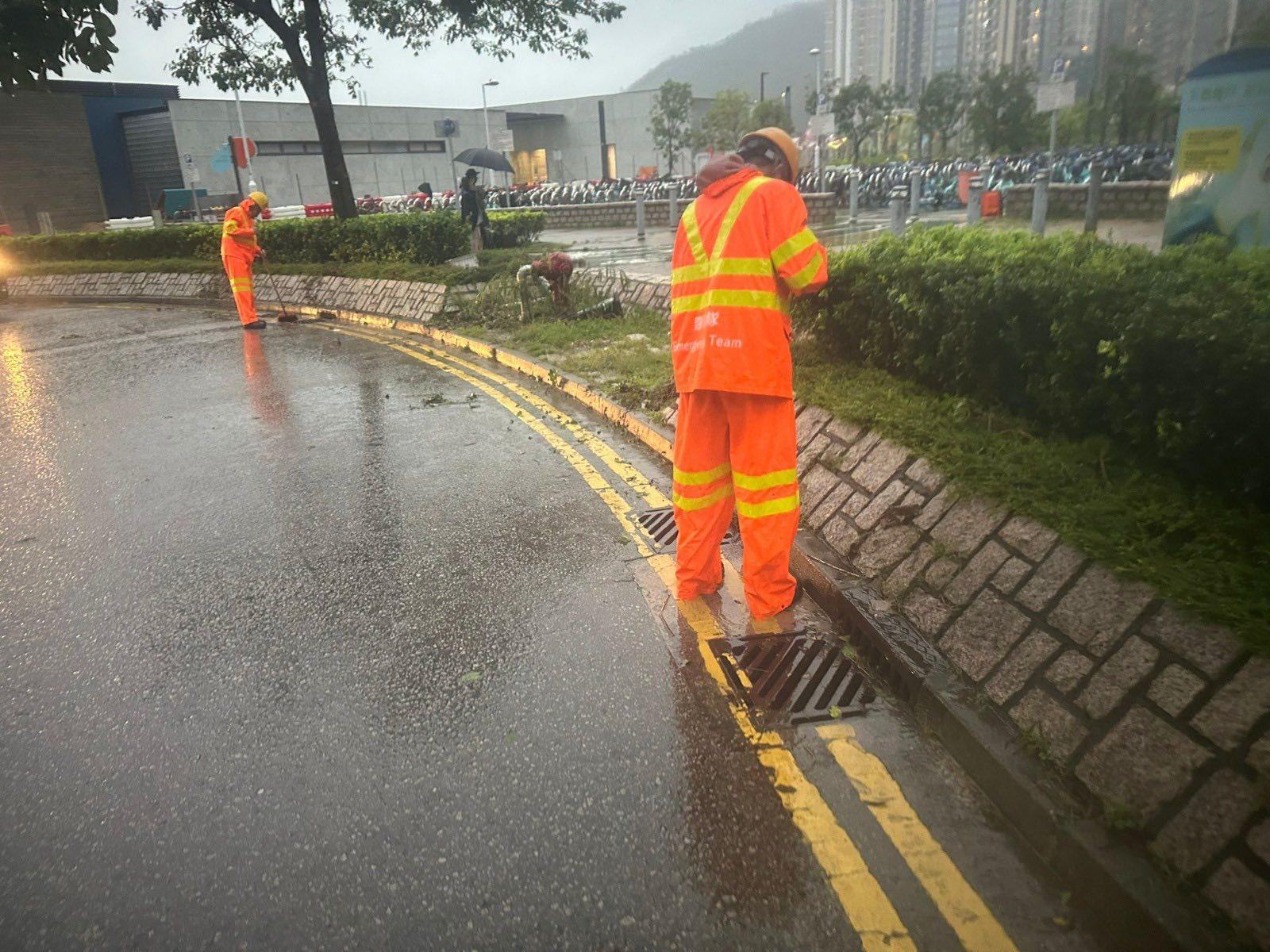 將軍澳海濱長廊近唐俊街。(下水水FB圖片)