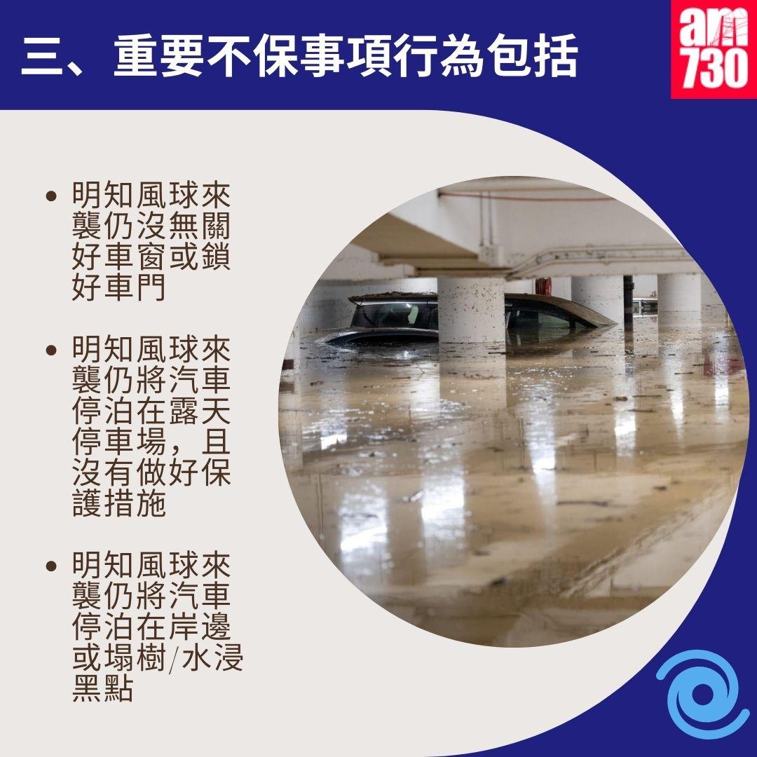 颱風|車保4大關鍵事項 打風水浸壞車點先有得賠?