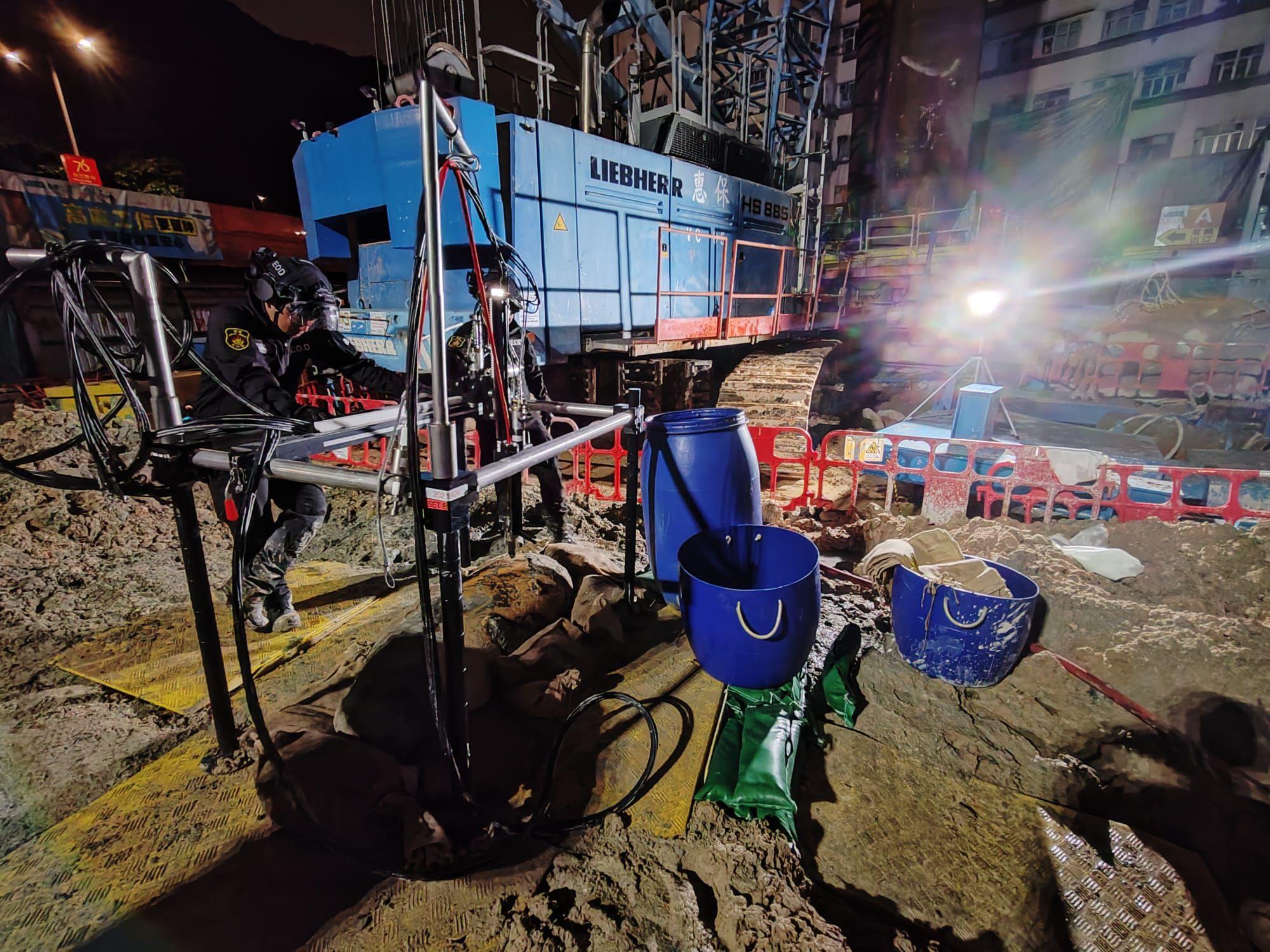 鰂魚涌濱海街16至22號地盤發現第二次世界大戰時的空投炸彈