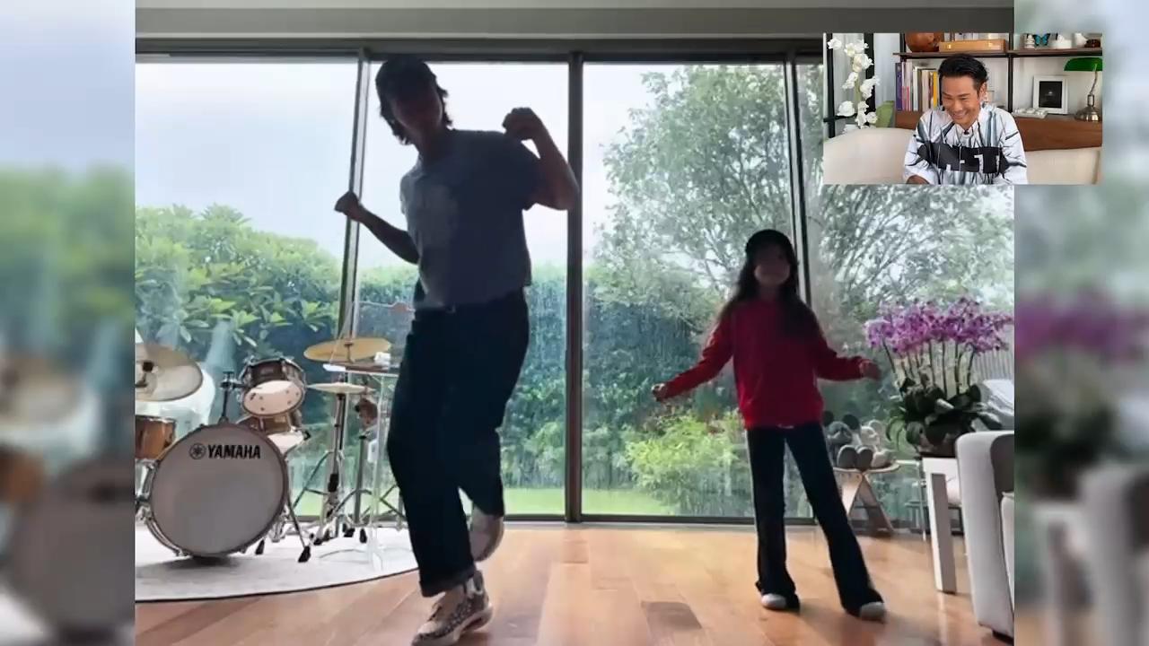 張繼聰帶囡囡Kakaball跳《信自己》為Alex隔空打氣 。