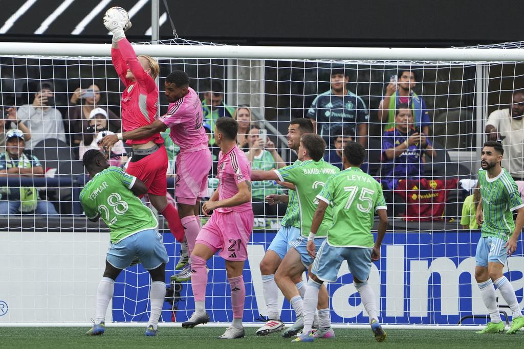 北美聯賽盃決賽,西雅圖海灣者3:0贏國際邁亞密。(美聯社)