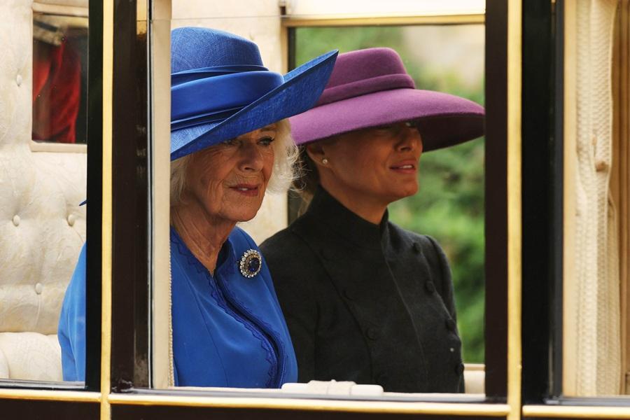 特朗普訪英|英王溫莎堡隆重歡迎特朗普 倫敦示威抗議到訪