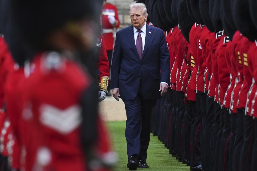 特朗普訪英|英王溫莎堡隆重歡迎特朗普 倫敦示威抗議到訪