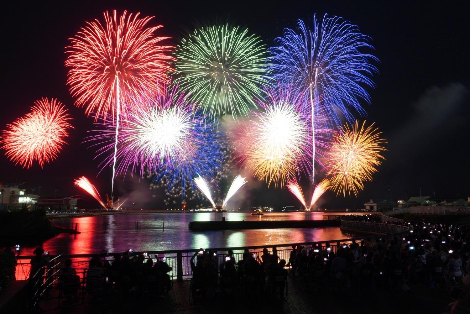 鹿兒島的煙花大會。(鹿兒島市X)