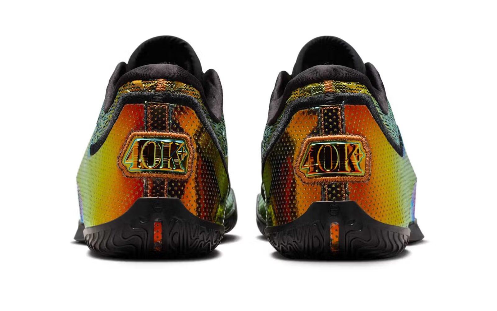 Nike公布發售LeBron XXIII簽名球鞋,命名為「40K Gold」的金色/彩虹光澤球鞋。(網上圖片)