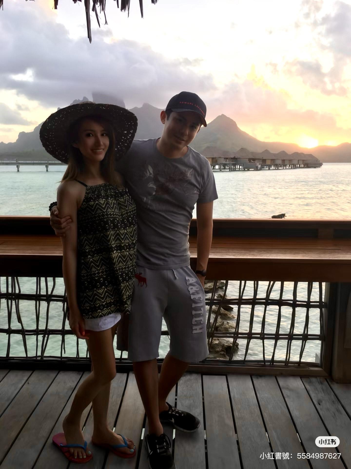 蔡一鳳在社交網分享與盛品儒的甜蜜合照。