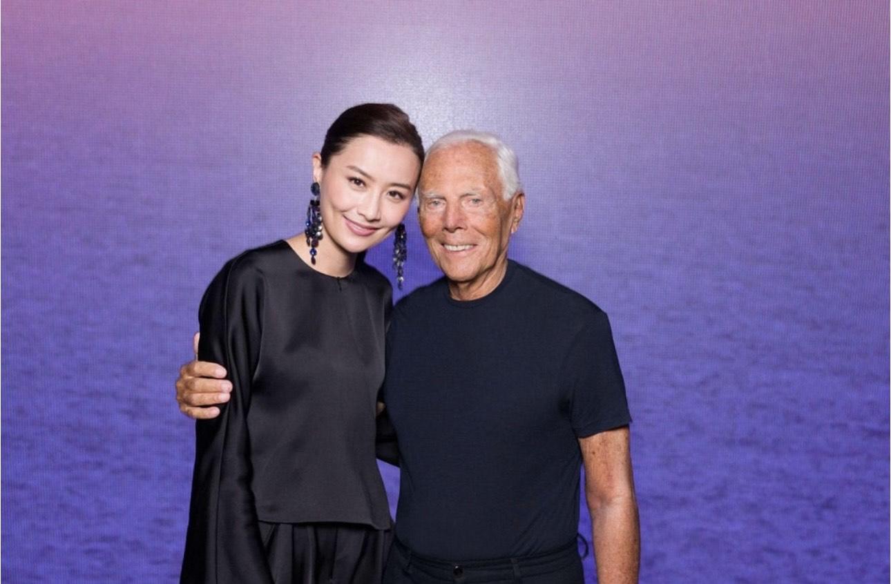 陳法拉曾多次與Giorgio Armani合作。