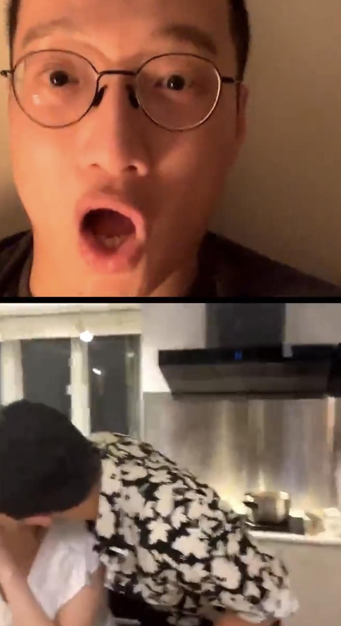 關嘉敏獲Matthew送吻,Matt睇到O咀。