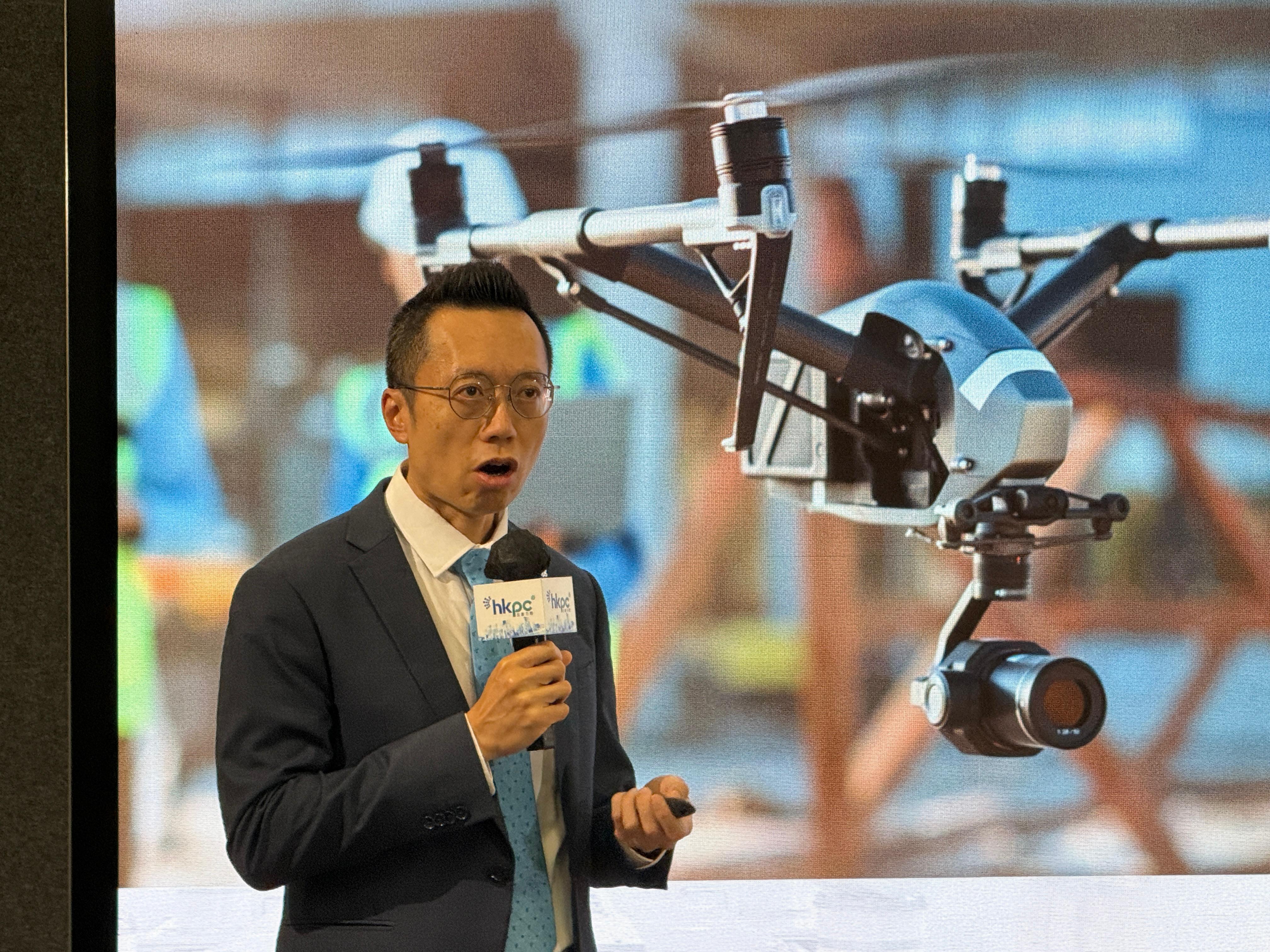 生產力局設全港首個低空經濟科技館展期半年。(鄧昊輝攝)