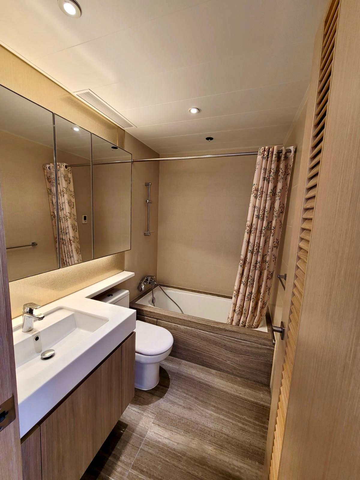 東涌昇薈一房連租約戶,浴室裝修屬發展商裝修。(代理提供)