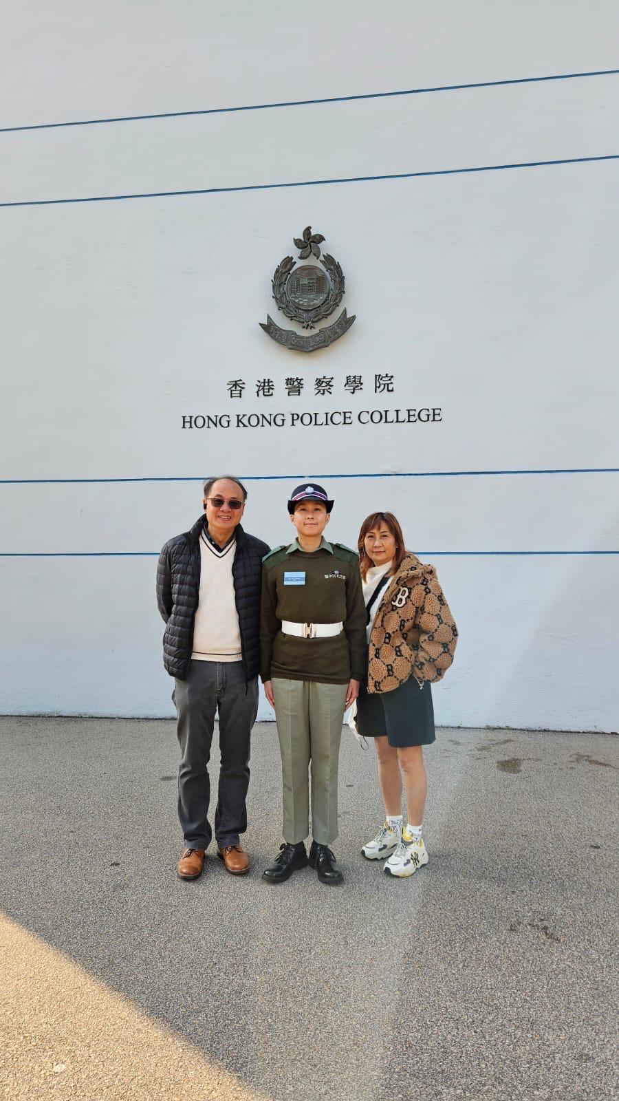 Jo正式成為見習督察。(受訪者提供)