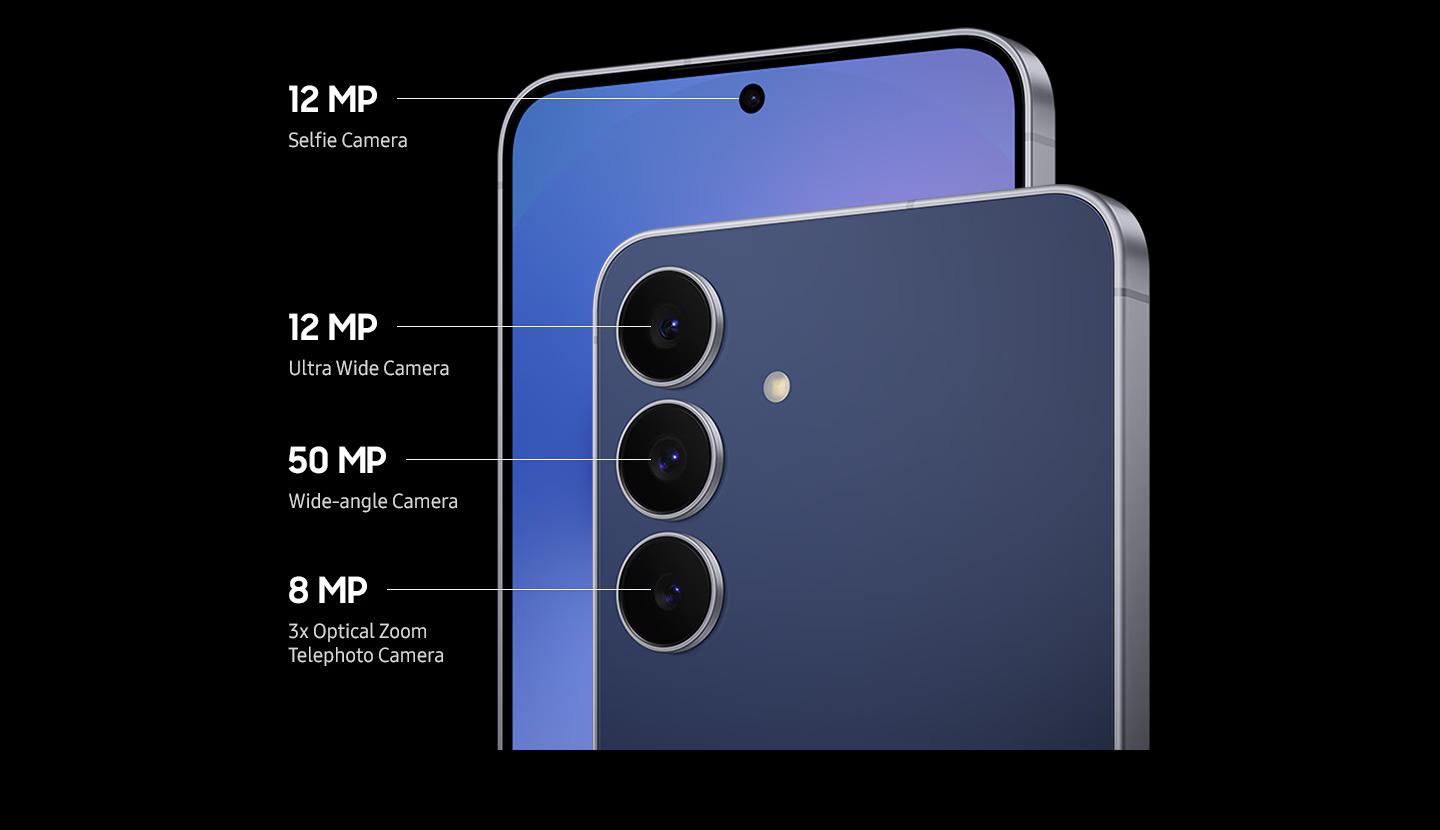 Galaxy S25 FE有50MP主鏡、12MP超廣角及8MP長焦鏡頭,以及12MP自拍鏡。