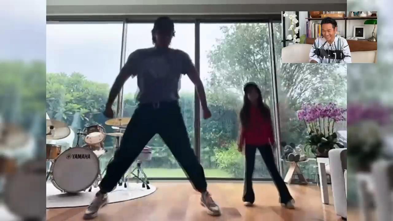 張繼聰帶囡囡Kakaball跳《信自己》為Alex隔空打氣 。