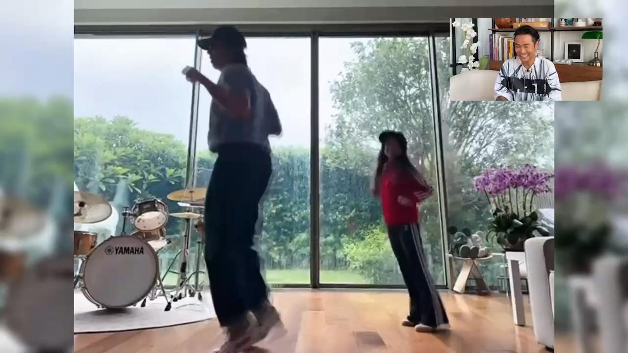 張繼聰帶囡囡Kakaball跳《信自己》為Alex隔空打氣 。