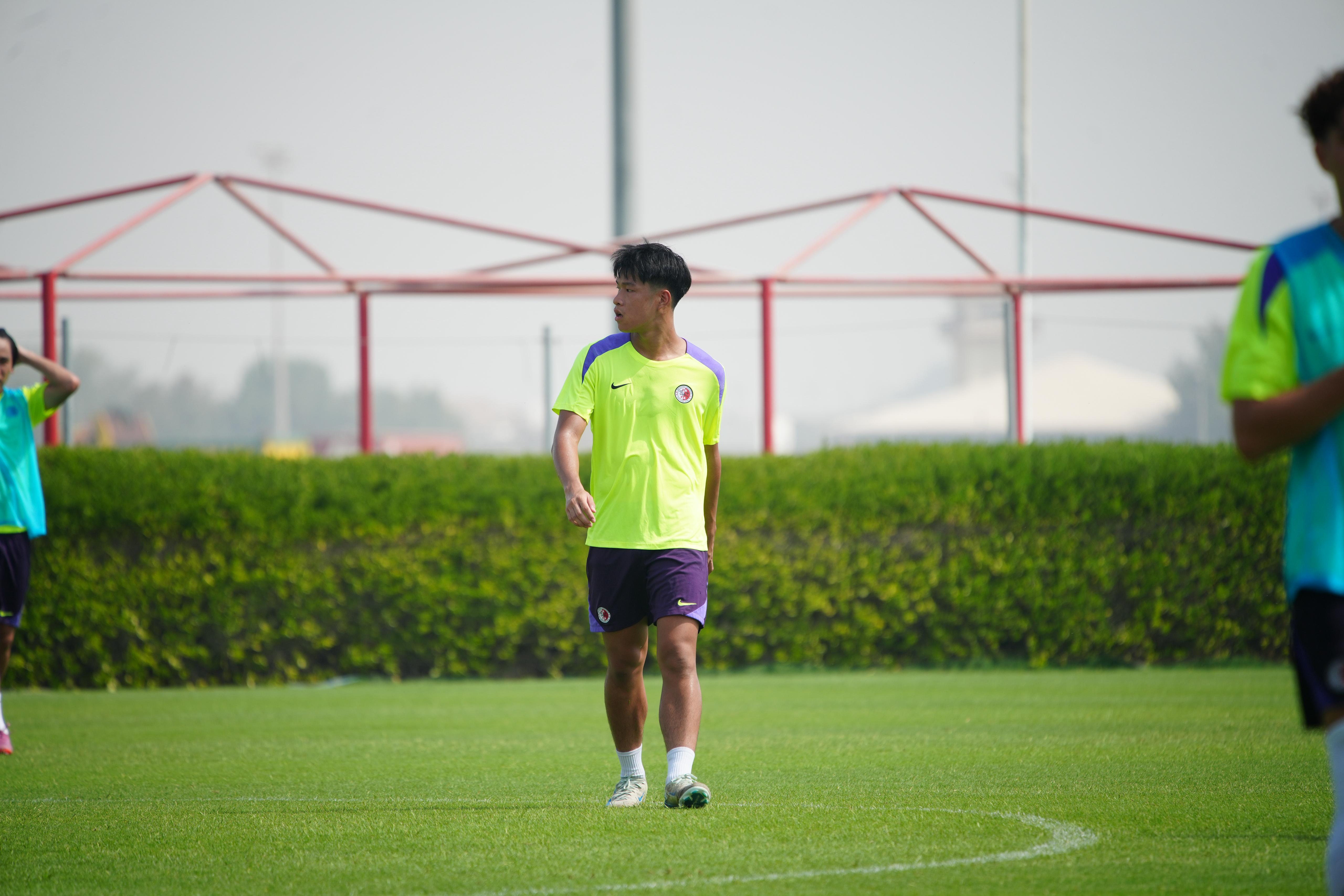 香港U22出戰亞洲U23錦標賽外圍賽。(香港足總圖片)