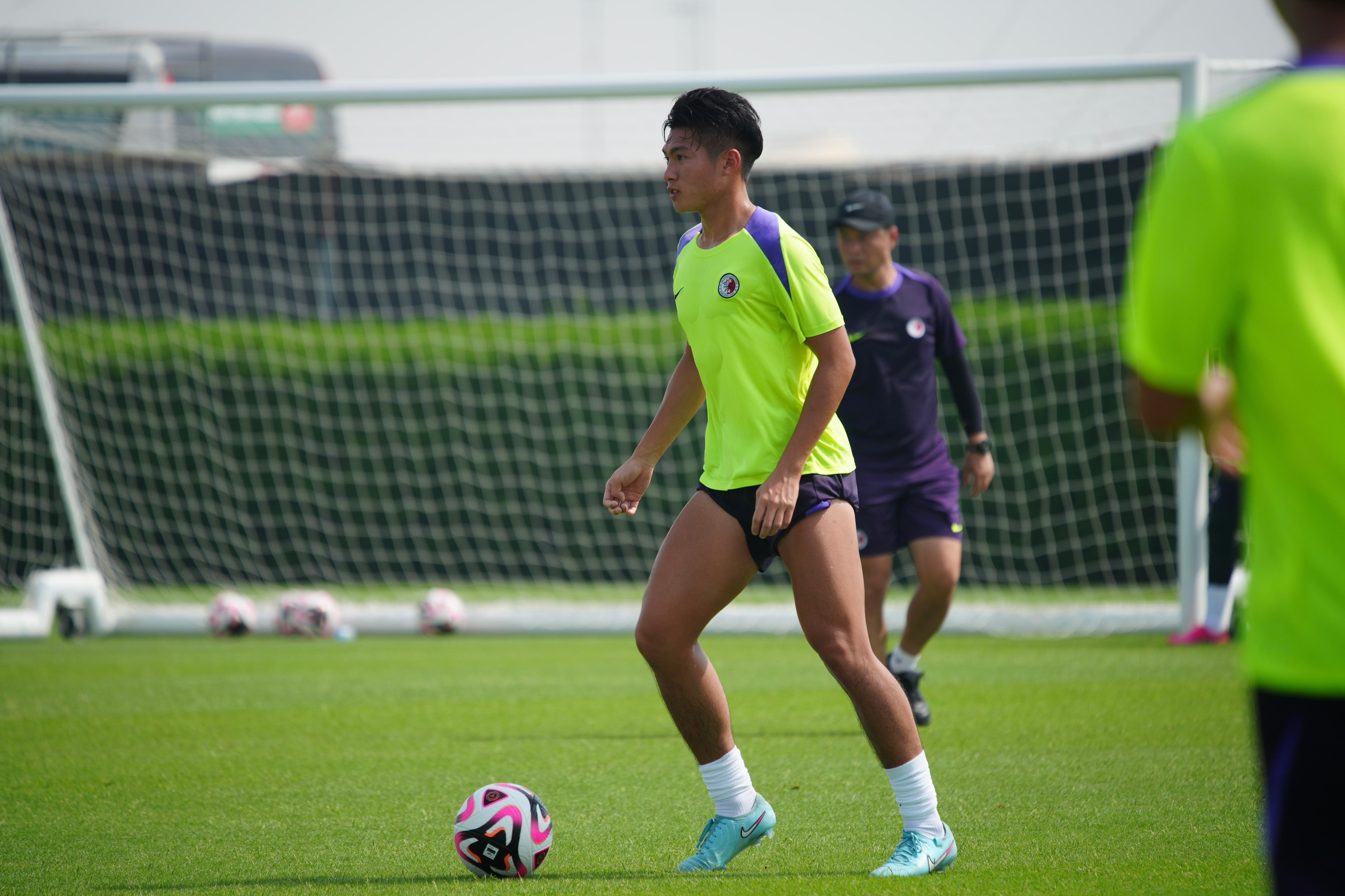 香港U22出戰亞洲U23錦標賽外圍賽。(香港足總圖片)