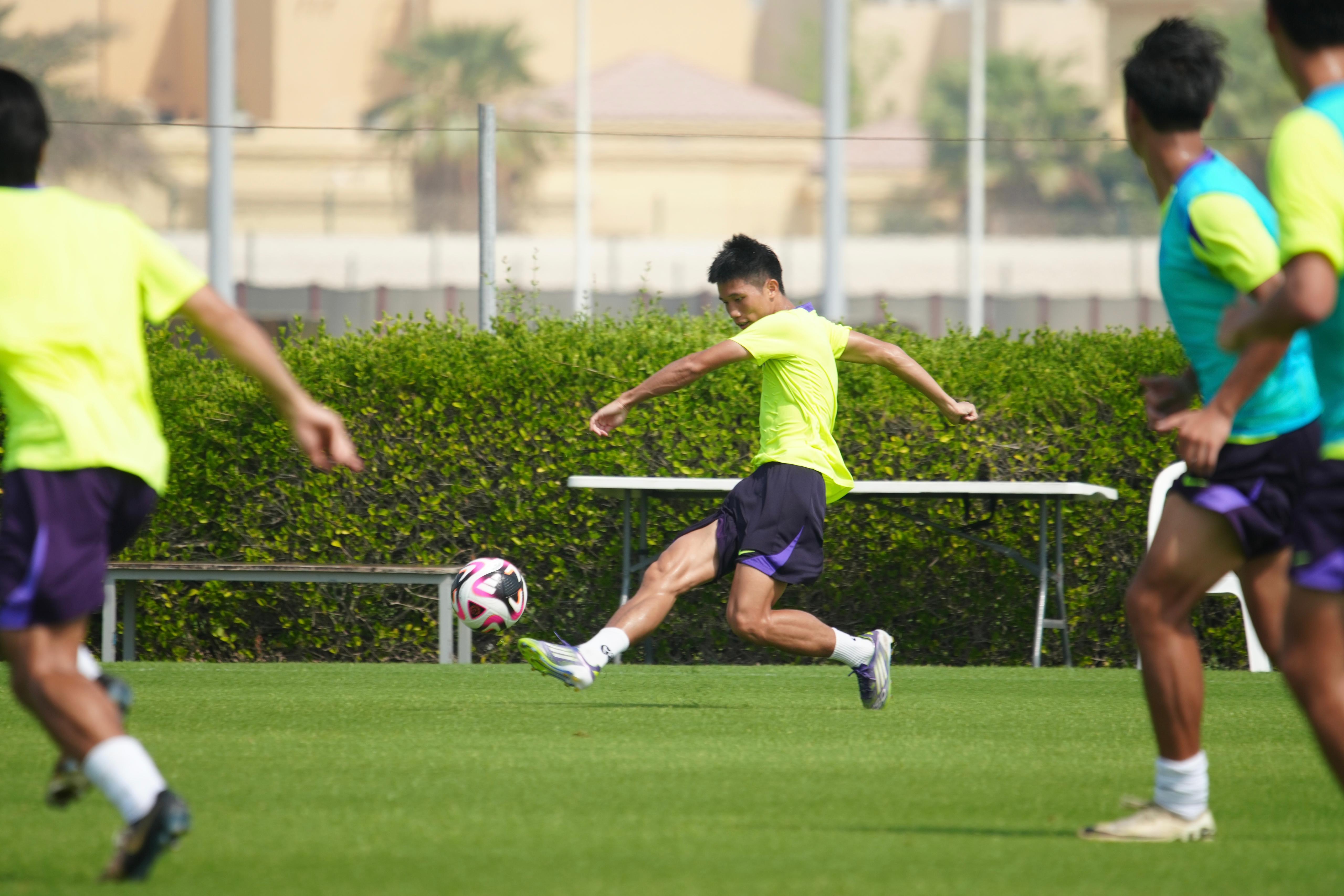 香港U22出戰亞洲U23錦標賽外圍賽。(香港足總圖片)