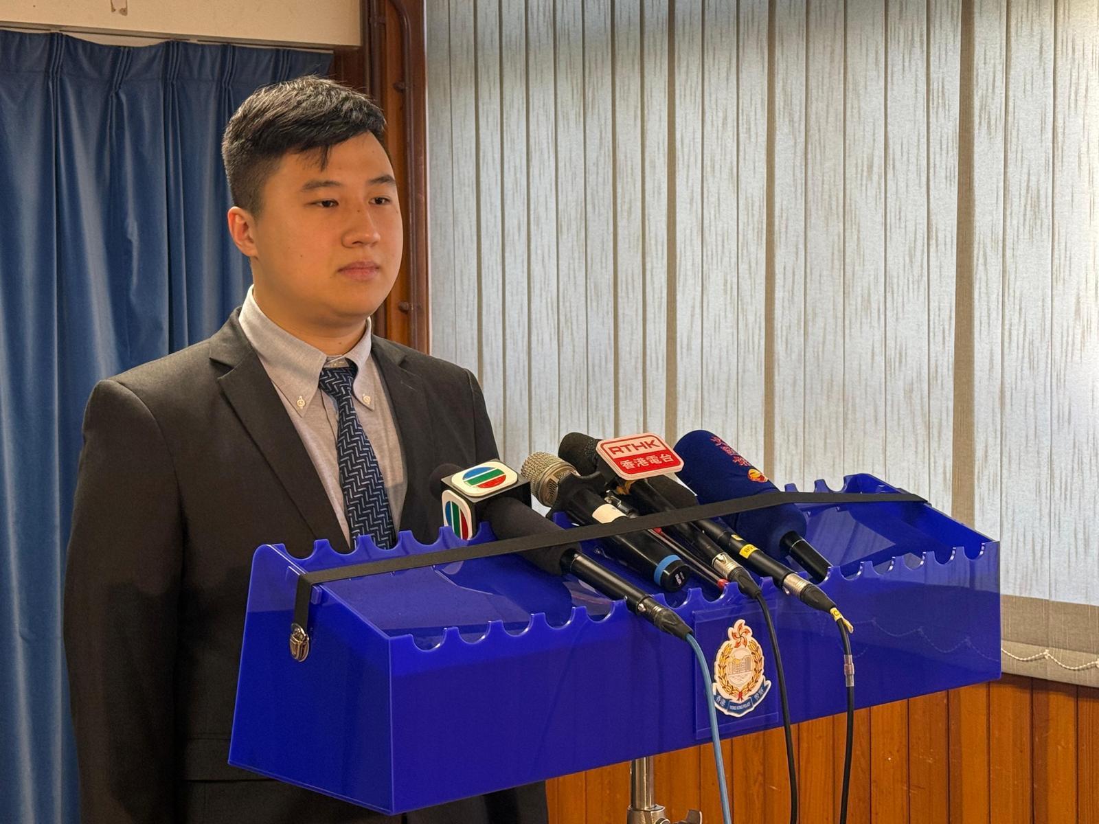 油尖警區科技及財富罪案組高級督察陸智灝。