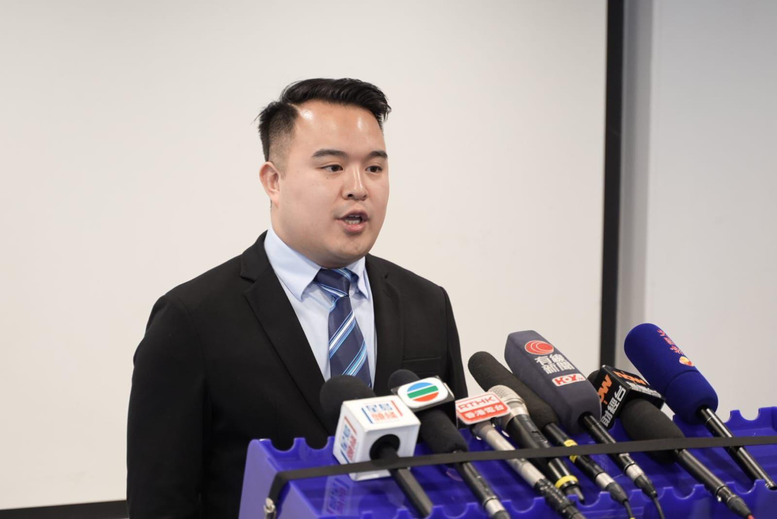 東區警區刑事調查隊第七隊高級督察梁涇文交代案情