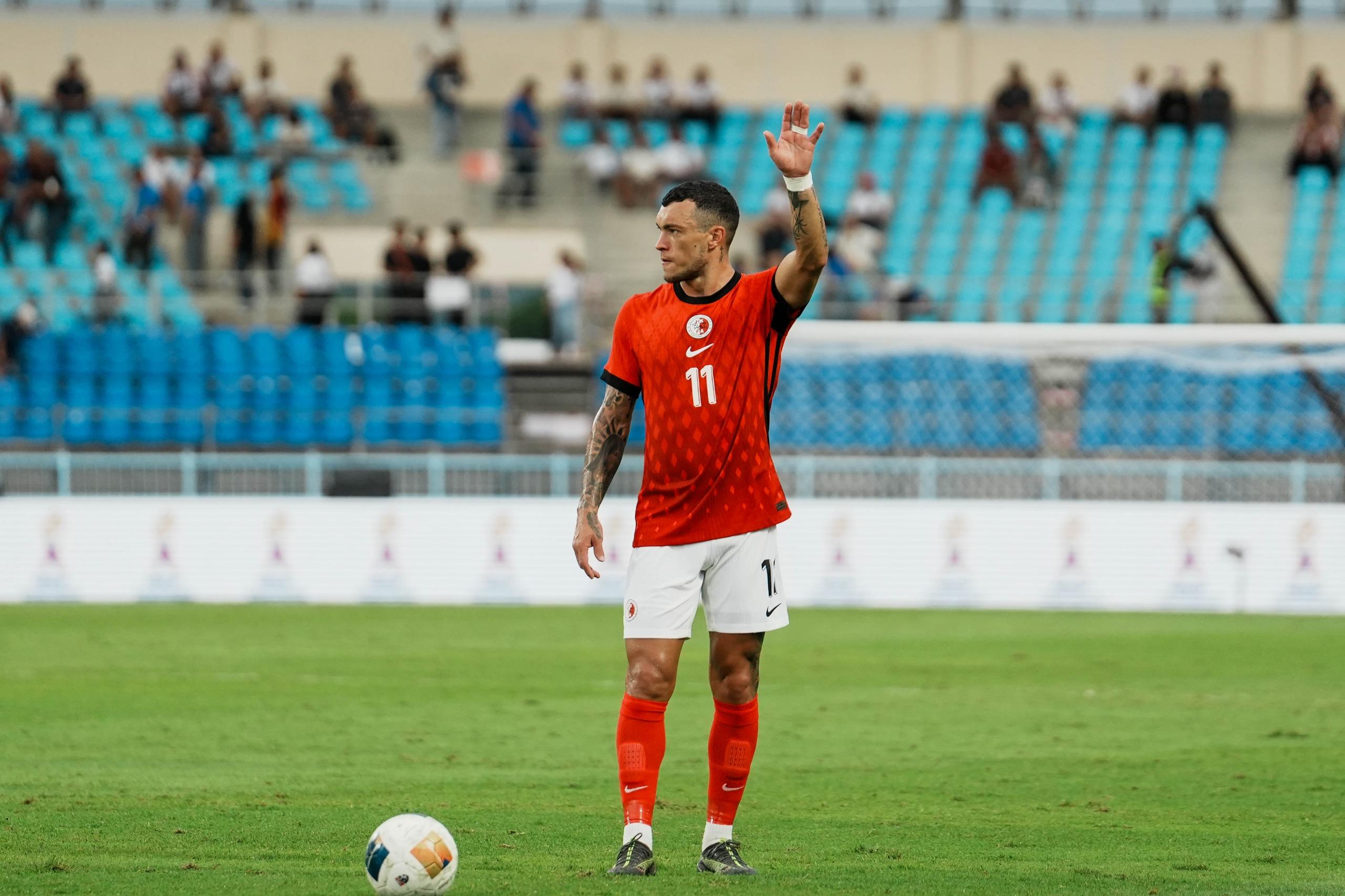 泰皇盃|香港大勝斐濟,艾華頓多番助攻。(HKFA)