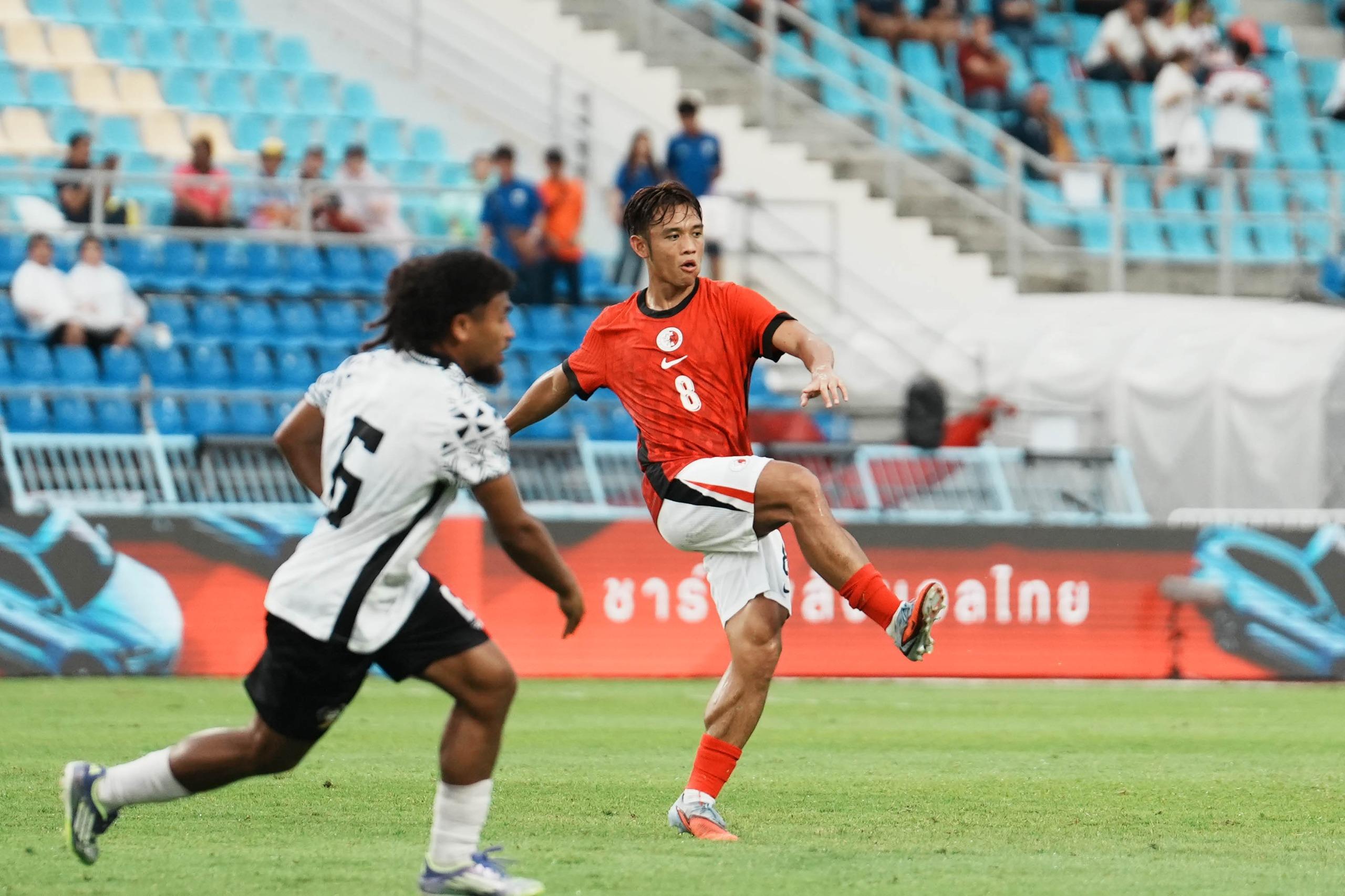 泰皇盃|香港大勝斐濟,顏卓彬為贏波功臣。(HKFA)