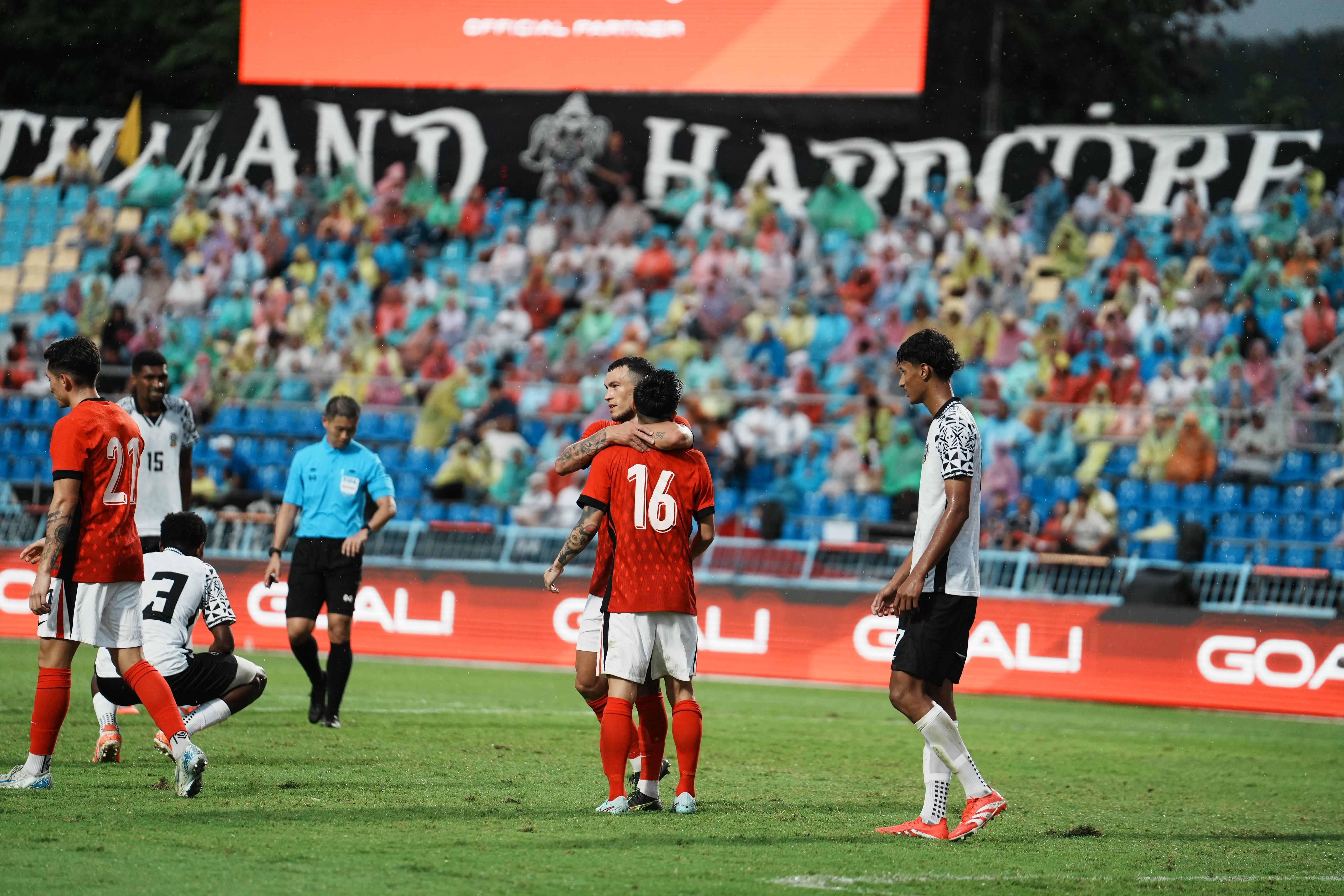 泰皇盃|香港隊8球大勝斐濟。(HKFA)