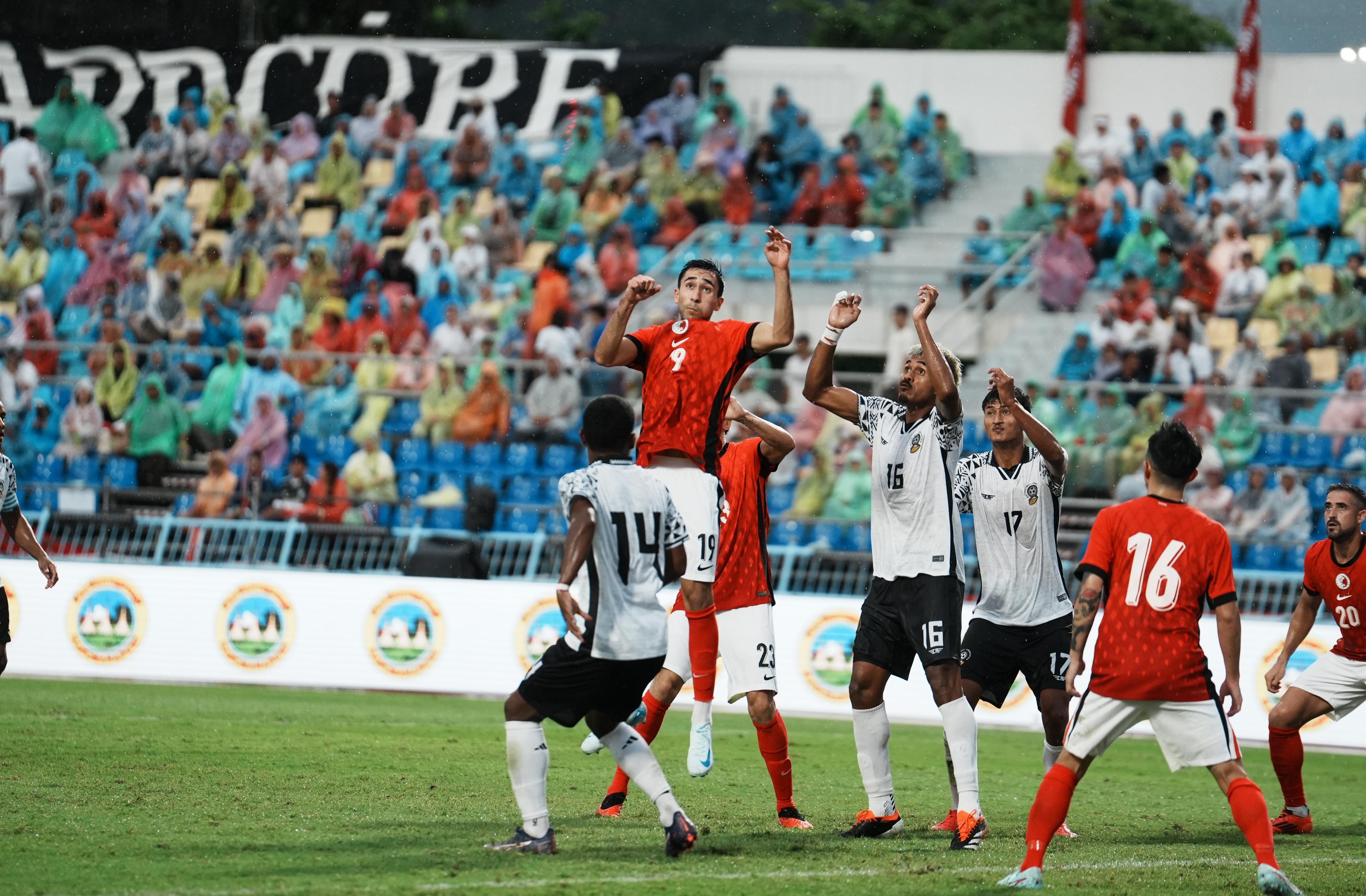 泰皇盃|香港隊8球大勝斐濟。(HKFA)