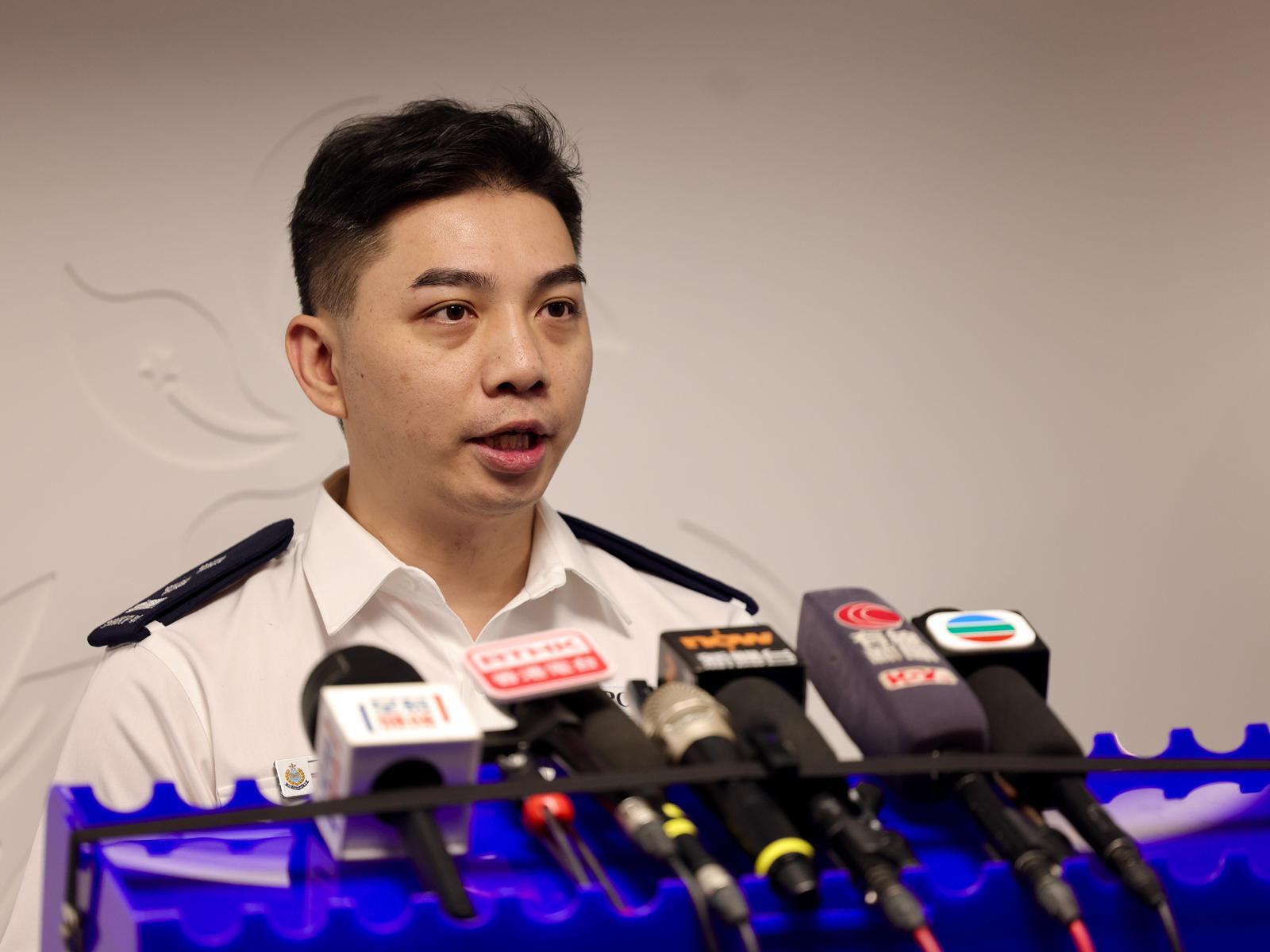 深水埗警區助理行動主任高級督察余愷峰。