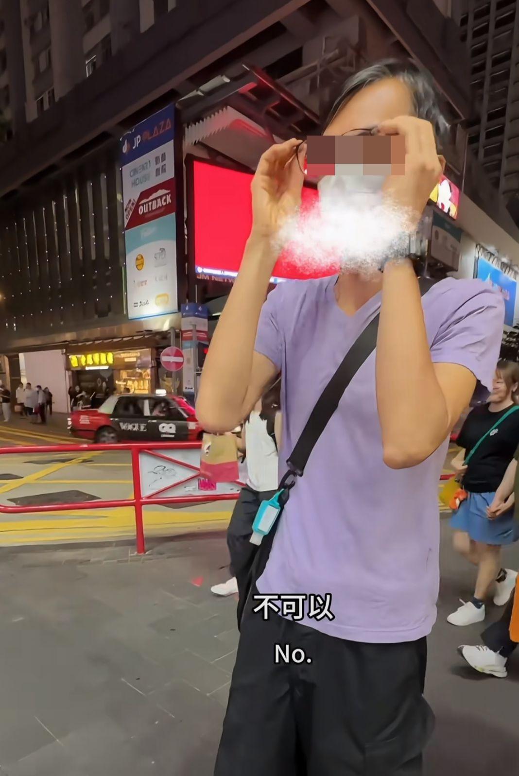 銅鑼灣街頭發生當眾熊抱非禮案。(小紅書圖片)