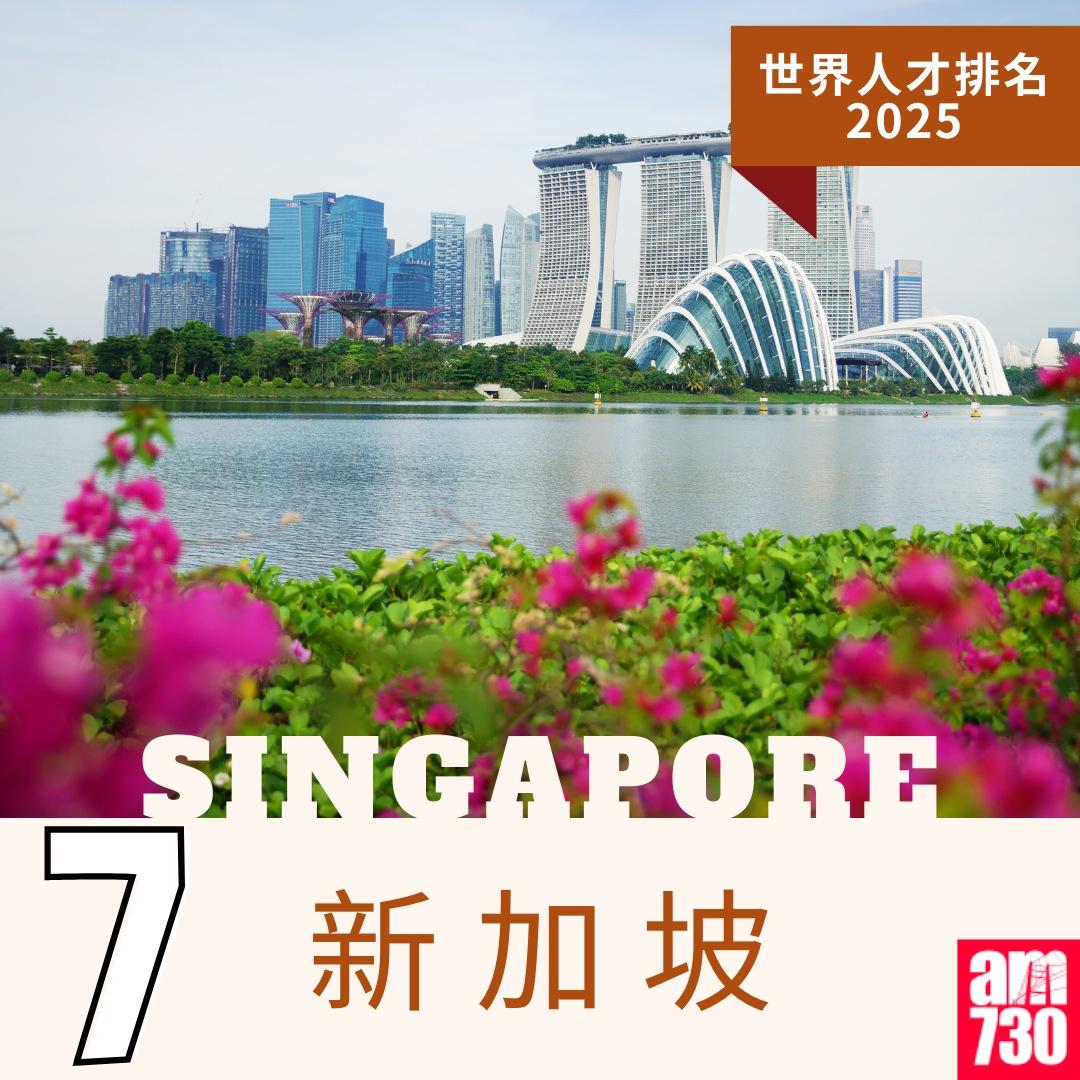 世界人才排名2025|7.新加坡(am730製圖)