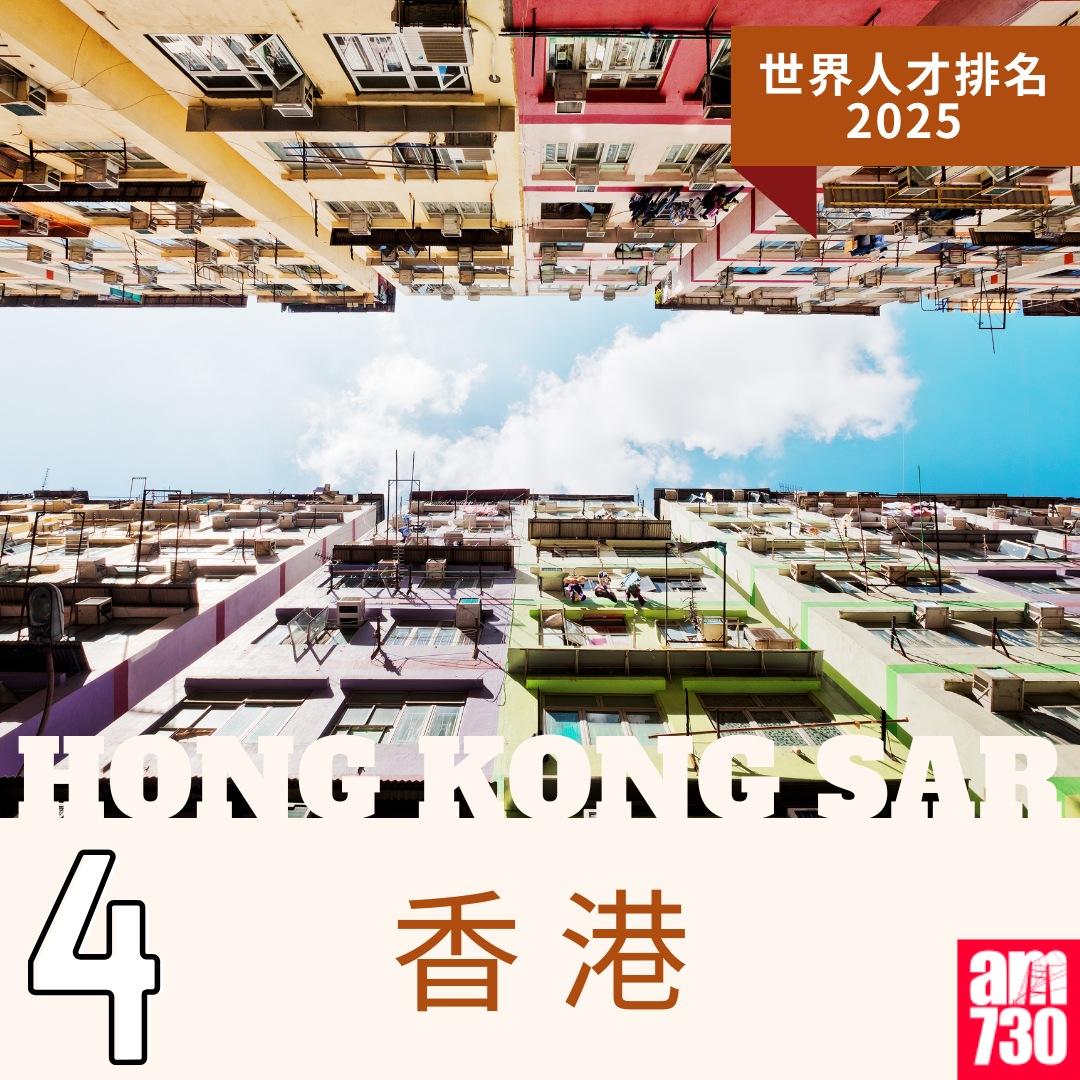 世界人才排名2025|4.香港(am730製圖)
