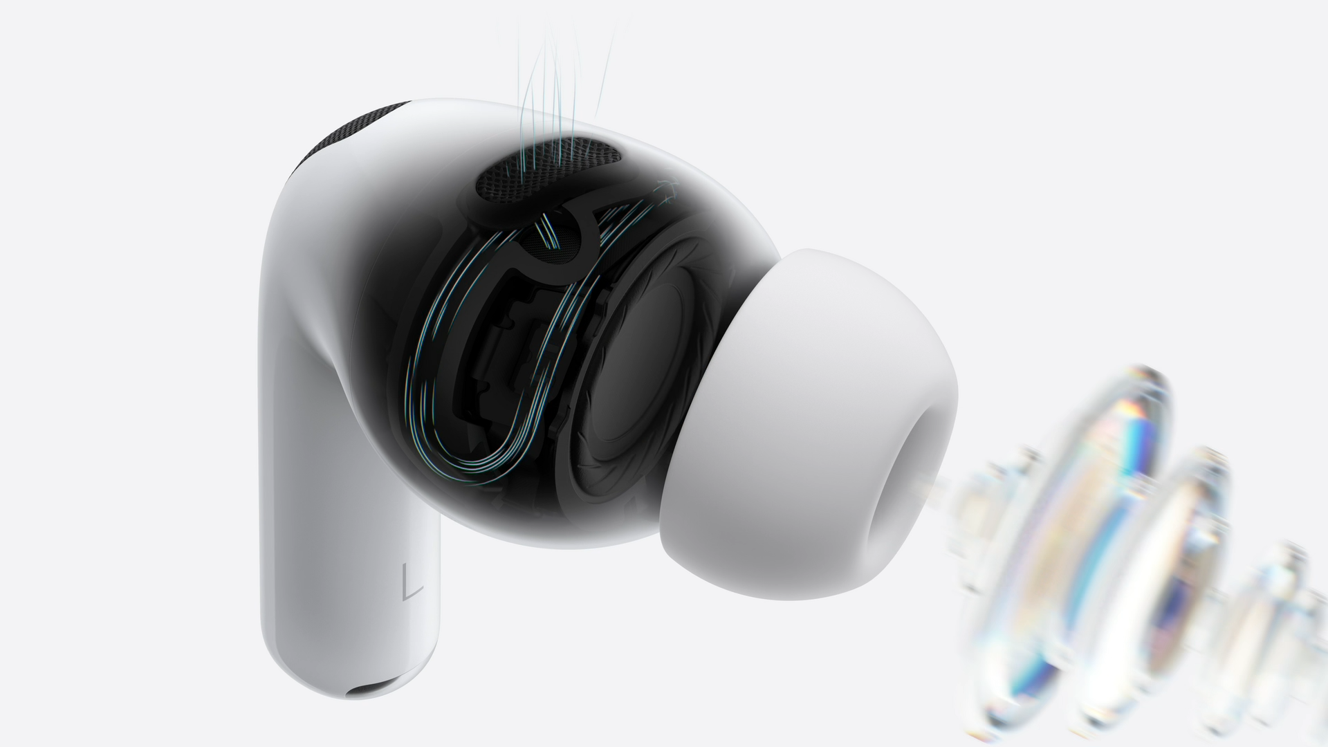 AirPods Pro 3採用全新多氣孔聲學架構。