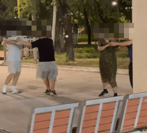 廣場舞進駐深水埗(小紅書影片截圖)