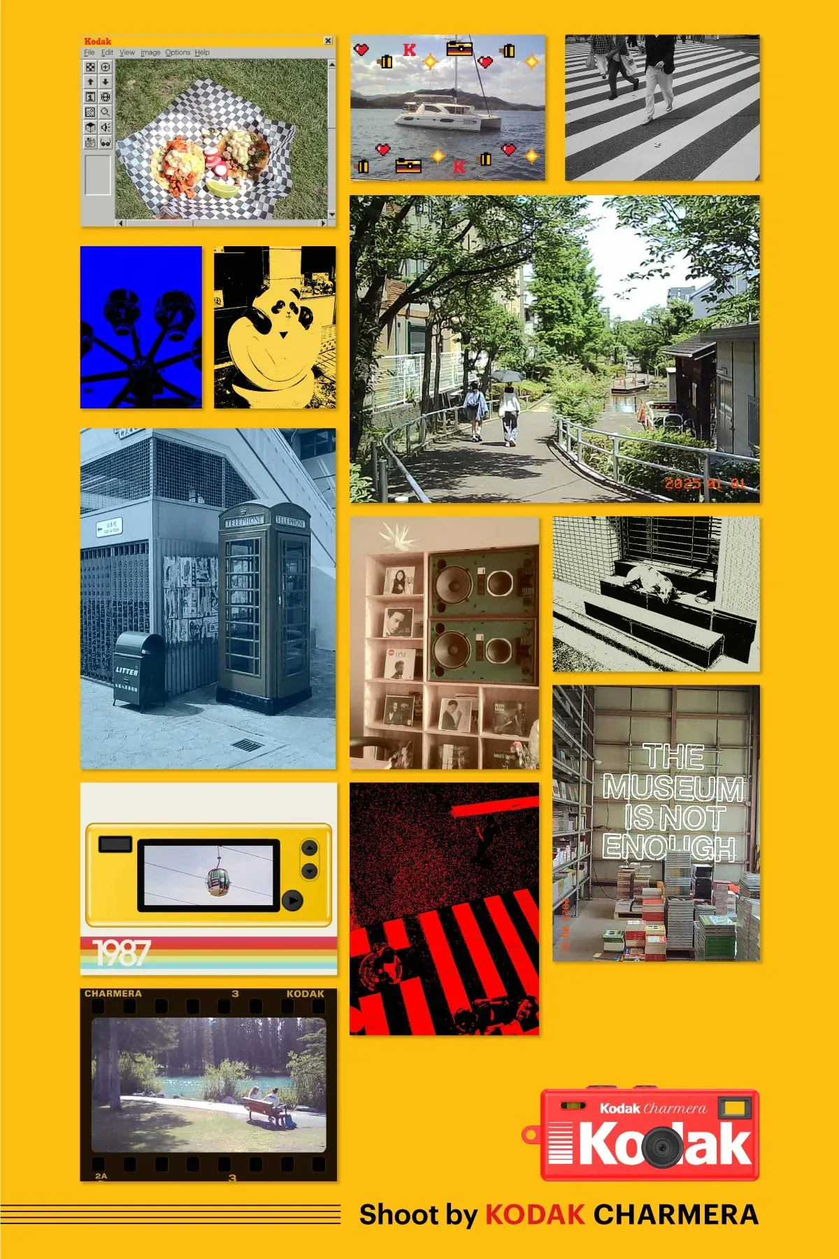 Kodak Charmera內置特色相框與濾鏡。