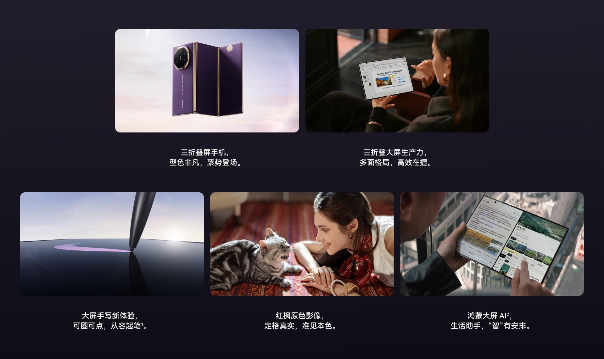 HUAWEI Mate XTs賣點一覽。