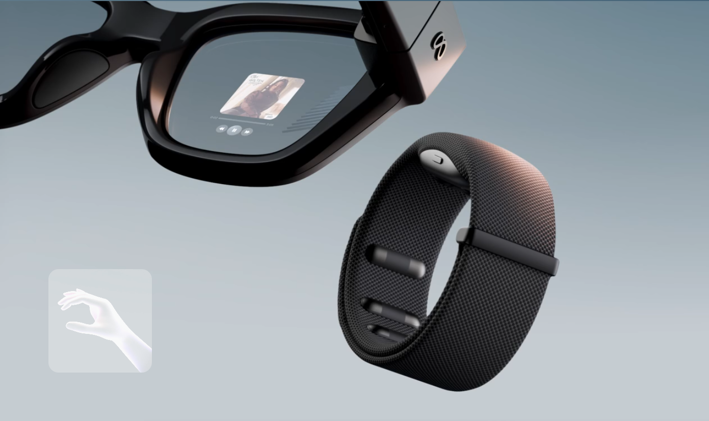 Meta Ray-Ban Display內建顯示屏。