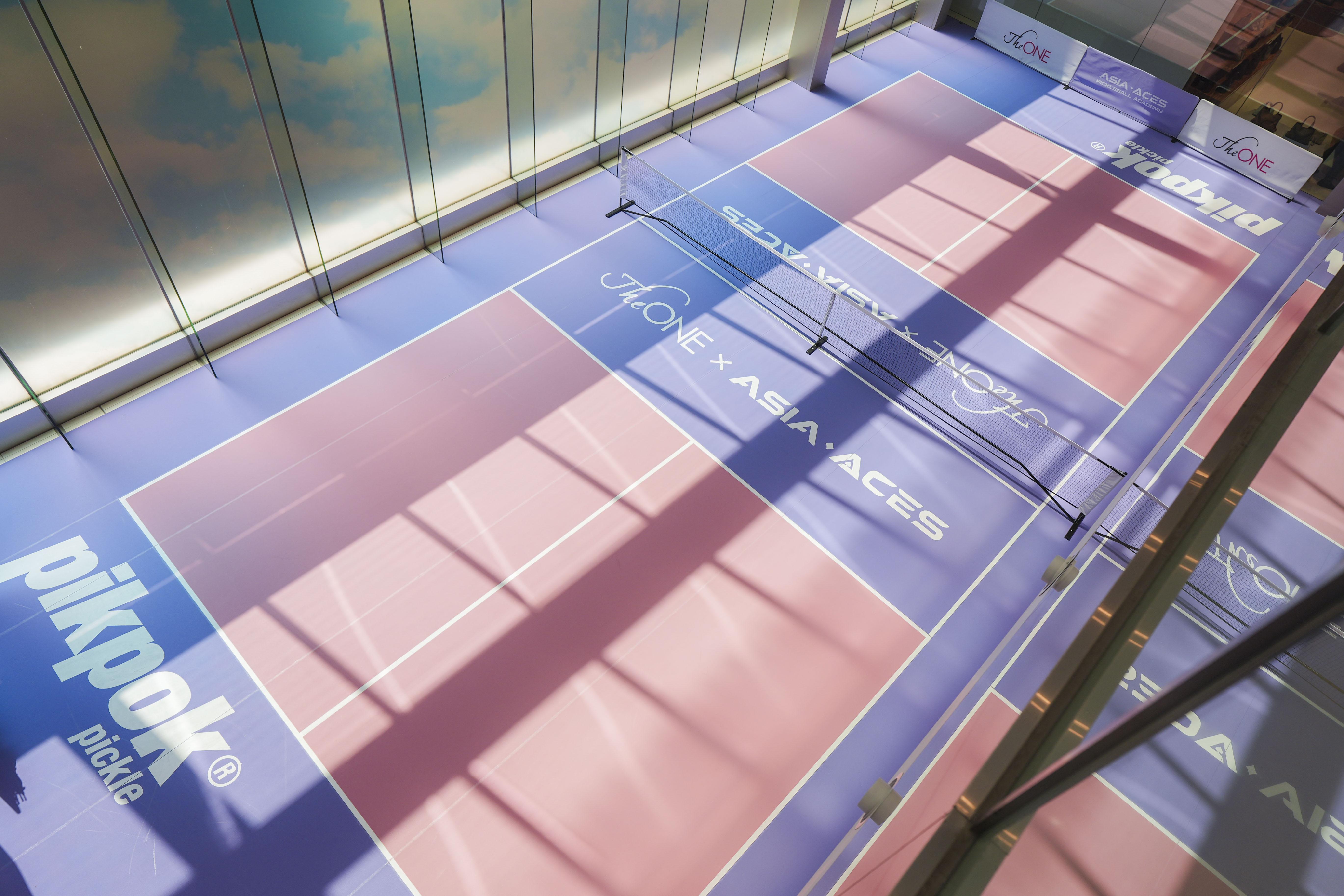 室內標準Pickleball球場,配備專業球網及標準劃線,完美還原真實Pickleball比賽環境