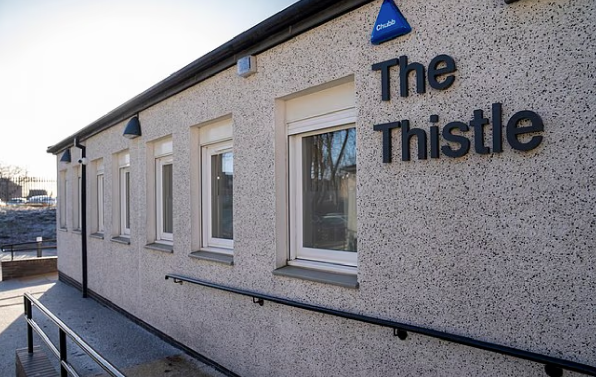 今年1月啟用的安全注射室「The Thistle」由格拉斯哥市議會與國民保健服務(NHS)合營。(互聯網)
