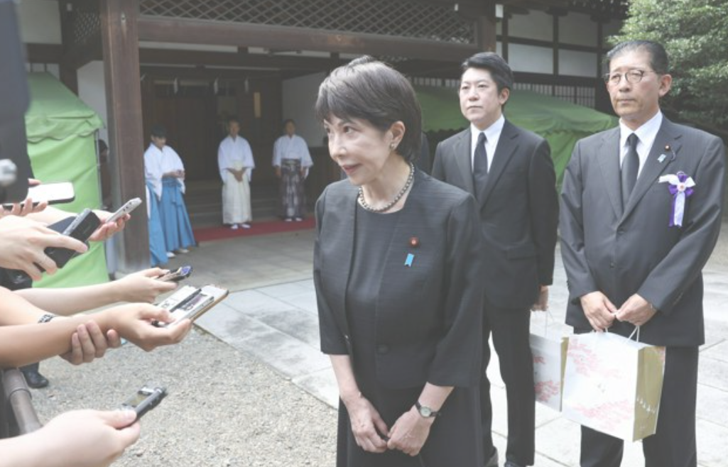 高市早苗出任內閣官員期間曾經參拜靖國神社(網上/資料圖片)