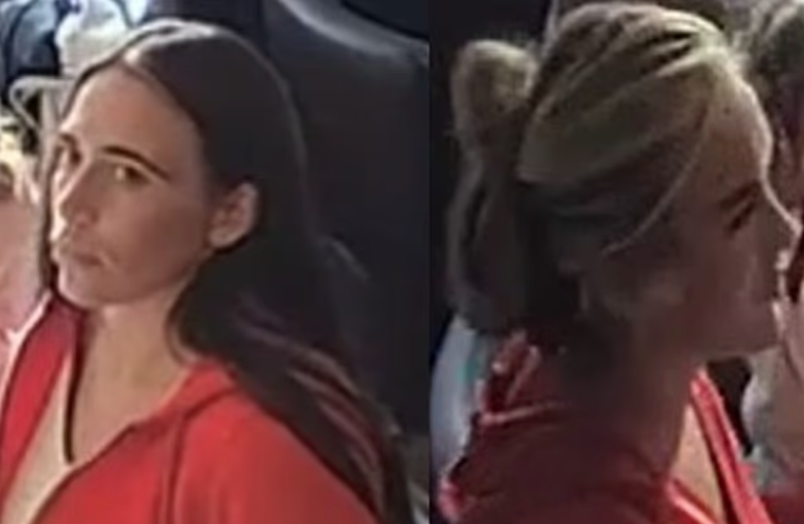 閉路電視拍到女子沒結賬離去。(互聯網)