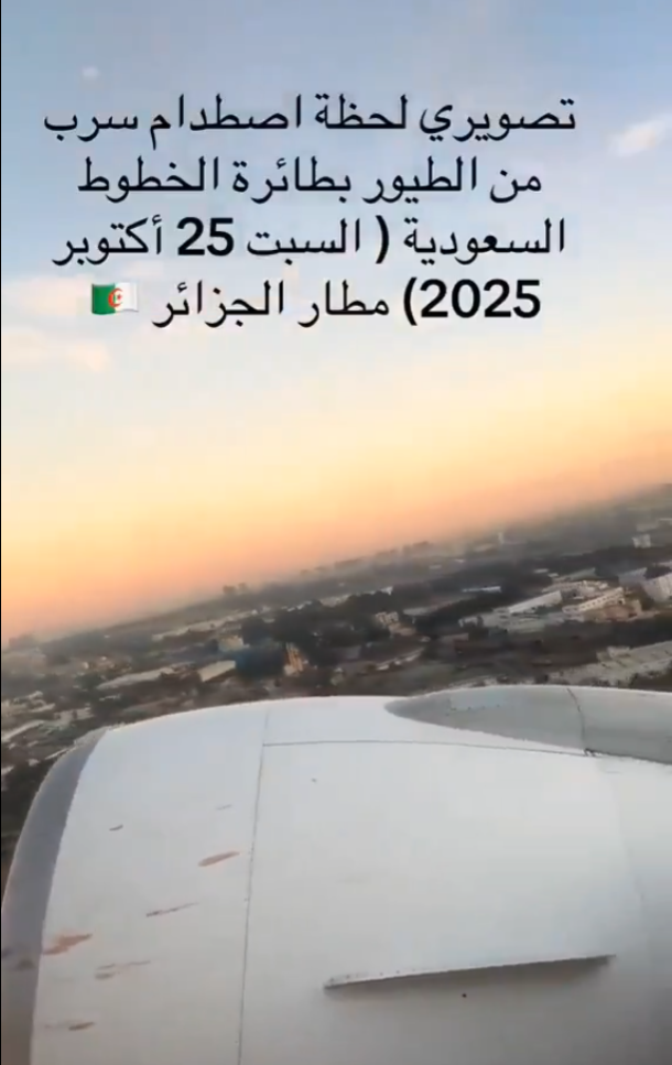 沙特航空客機起飛撞候鳥 乘客目擊血濺機身(有片)