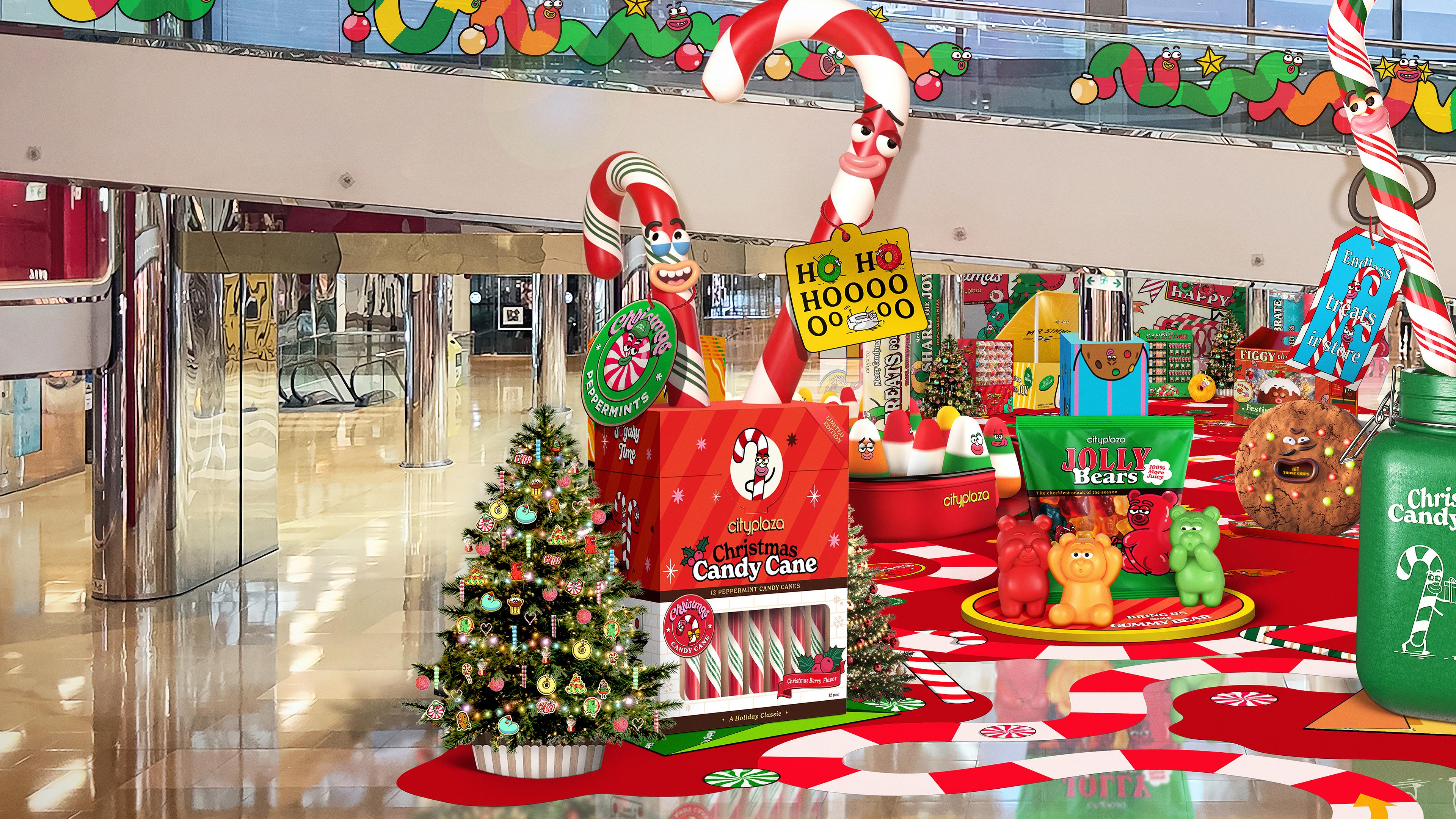 8米的紅白條紋「士的糖」