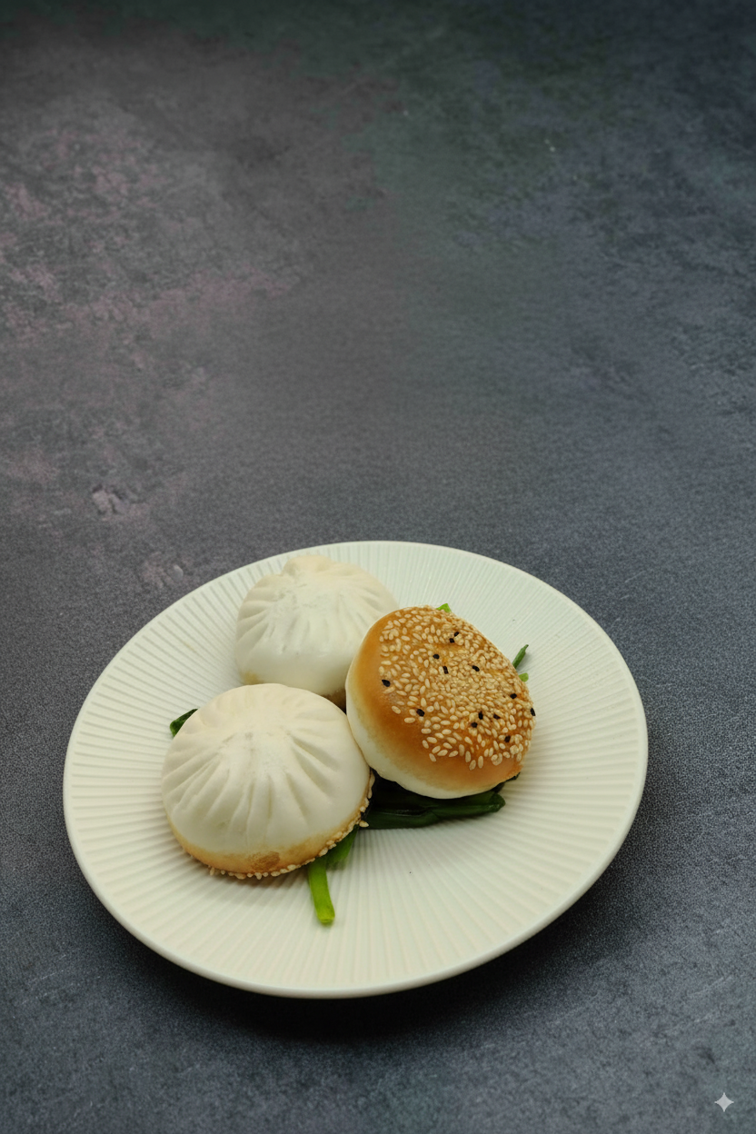 黑松露燒鵝生煎包 HK$42 選用經典的黑松露燒鵝作餡料,製作成 酥脆可口的黑松露燒鵝生煎包。