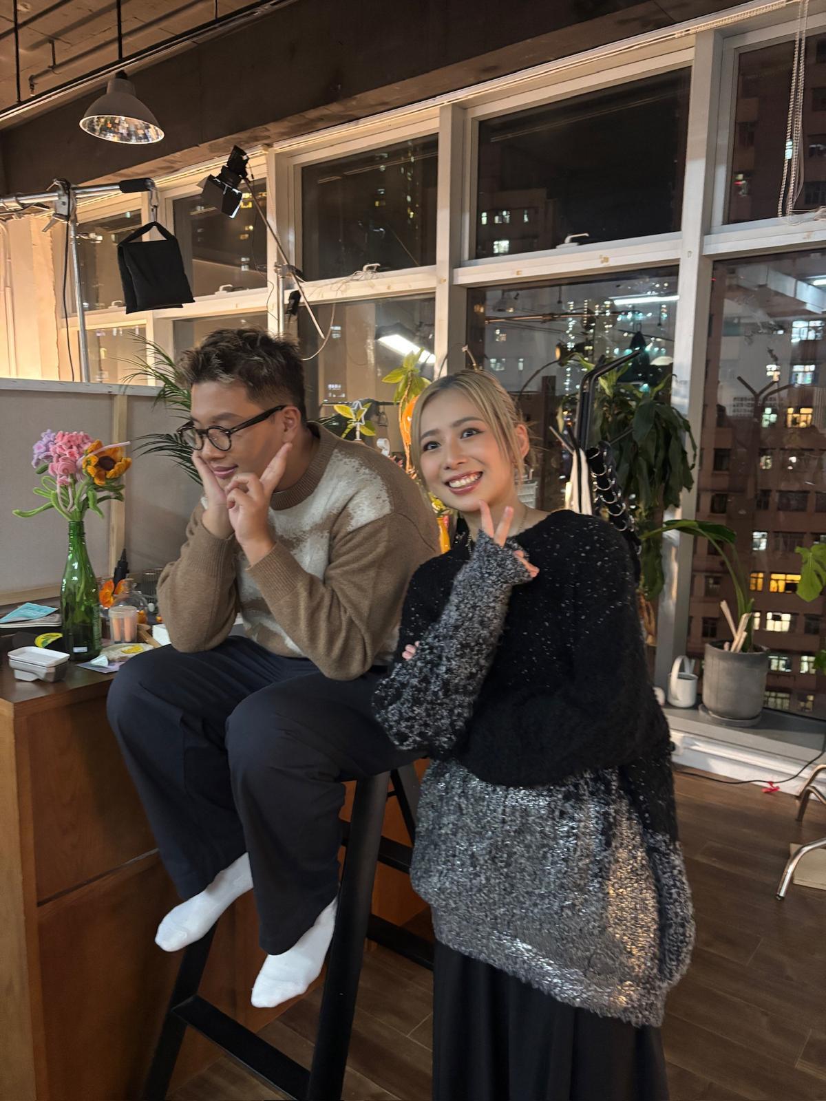 陳樂頤Georgina (阿左)與吳林峰拍《今夜無人入睡》MV。