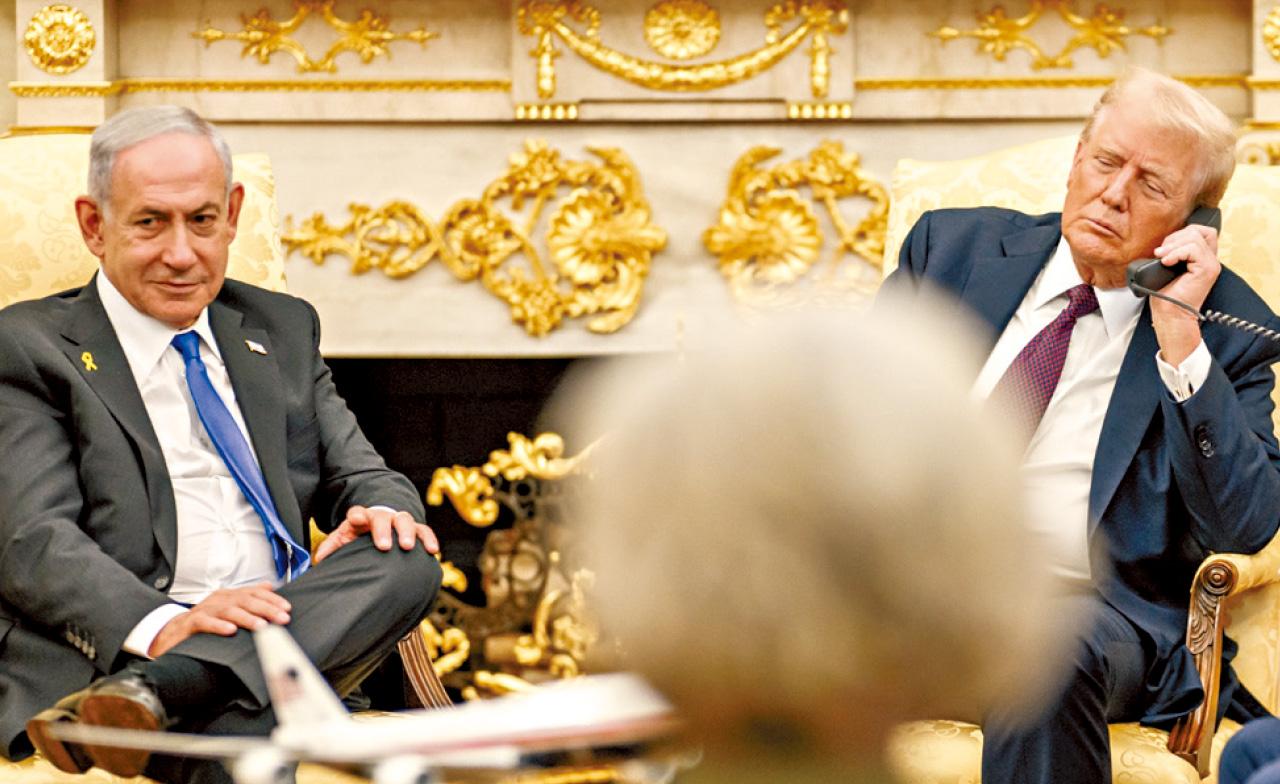 白宮 美國總統特朗普 以色列總理內塔尼亞胡