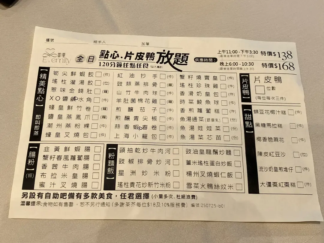 120分鐘片皮鴨任食 超過60款點心無限續加(圖片來源:Open Rice)