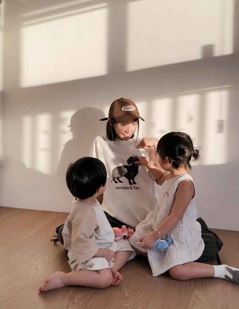 粿粿常在IG分享家庭照,與子女非常融合。