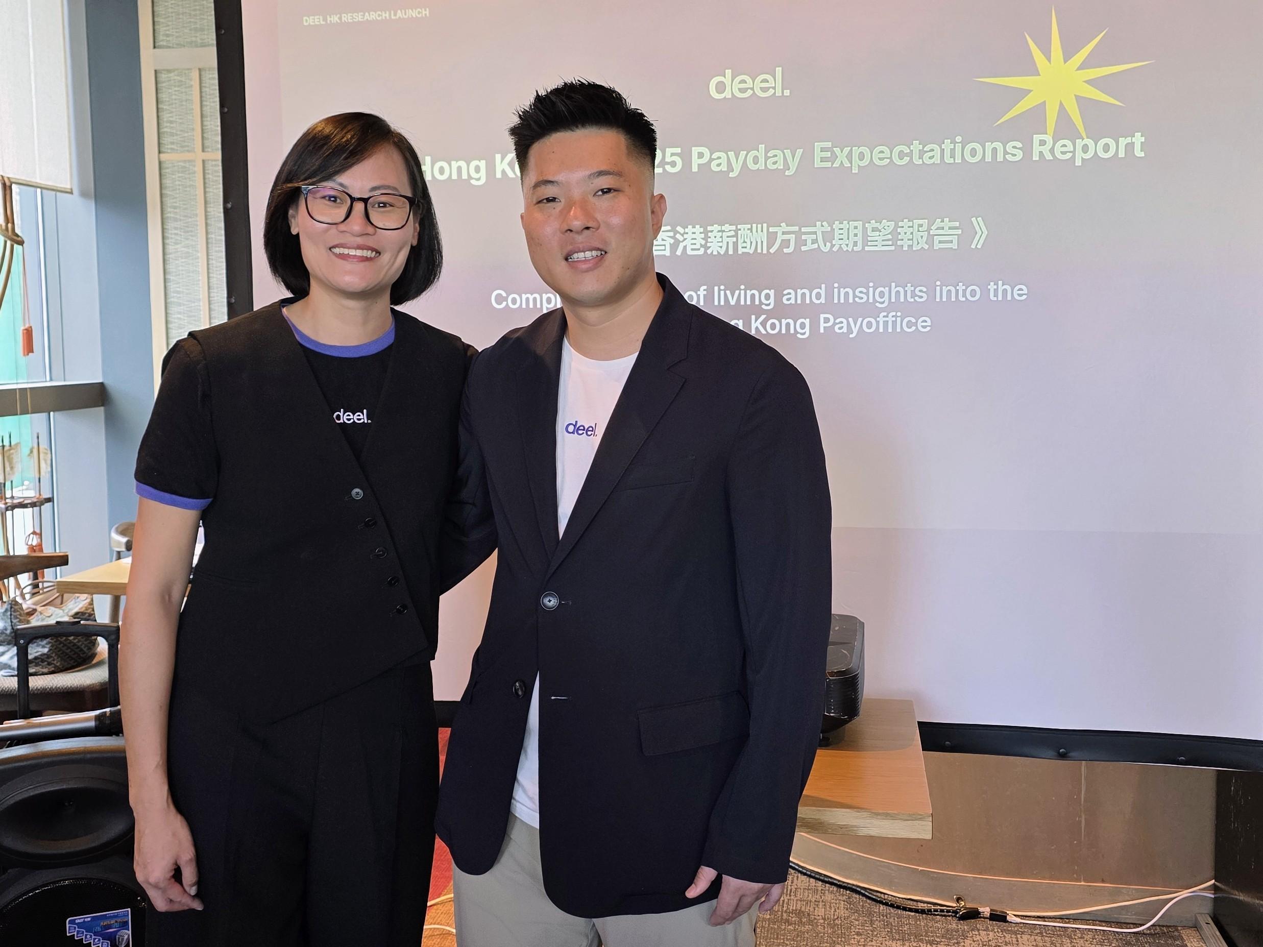 Deel 南北亞企業拓展區域主管Karen Ng(左)與Deel代表北亞銷售經理廖紫華Kyle。