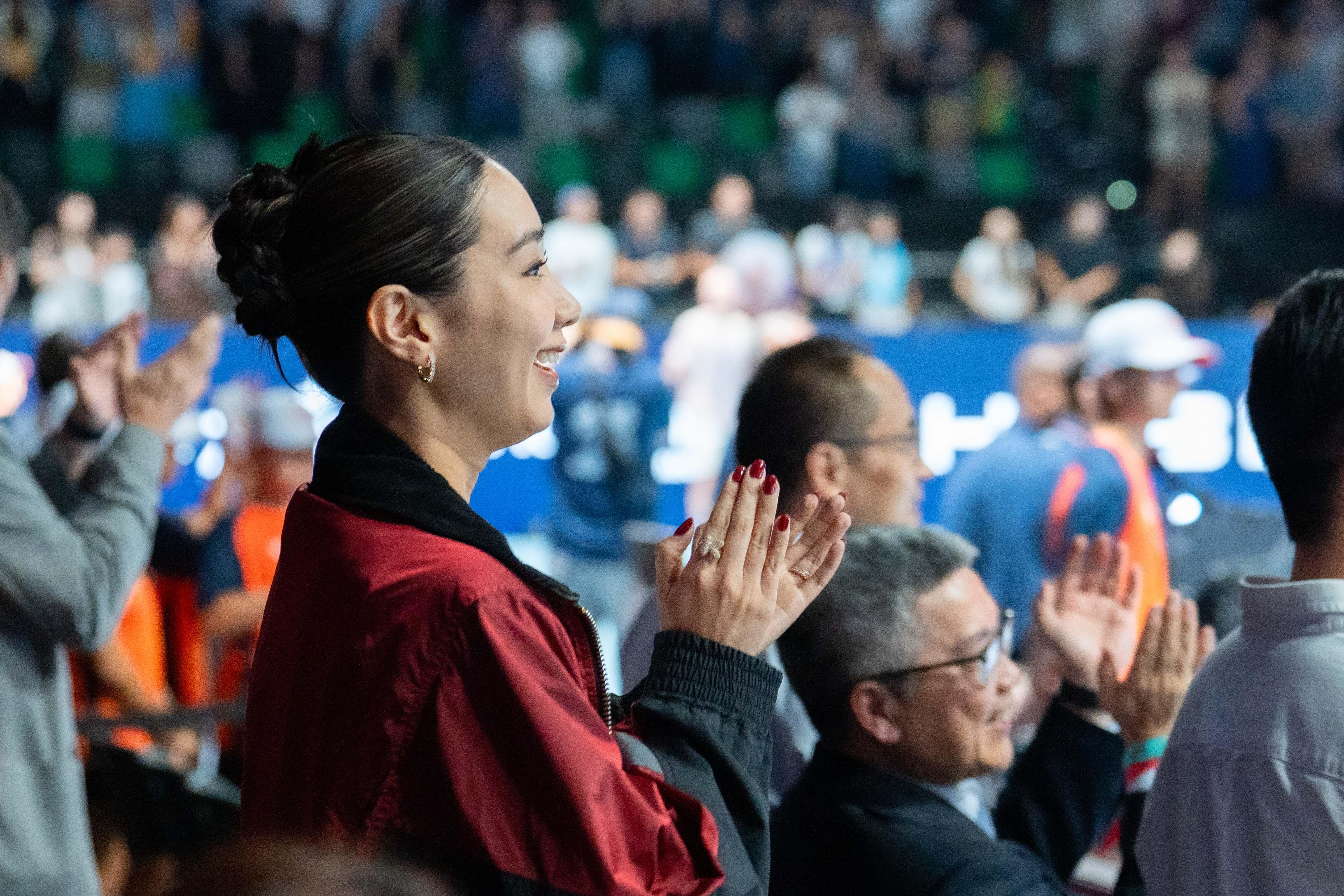 吳雨霏現身啟德體藝館,觀賞「Chubb UTS Hong Kong 2025」。